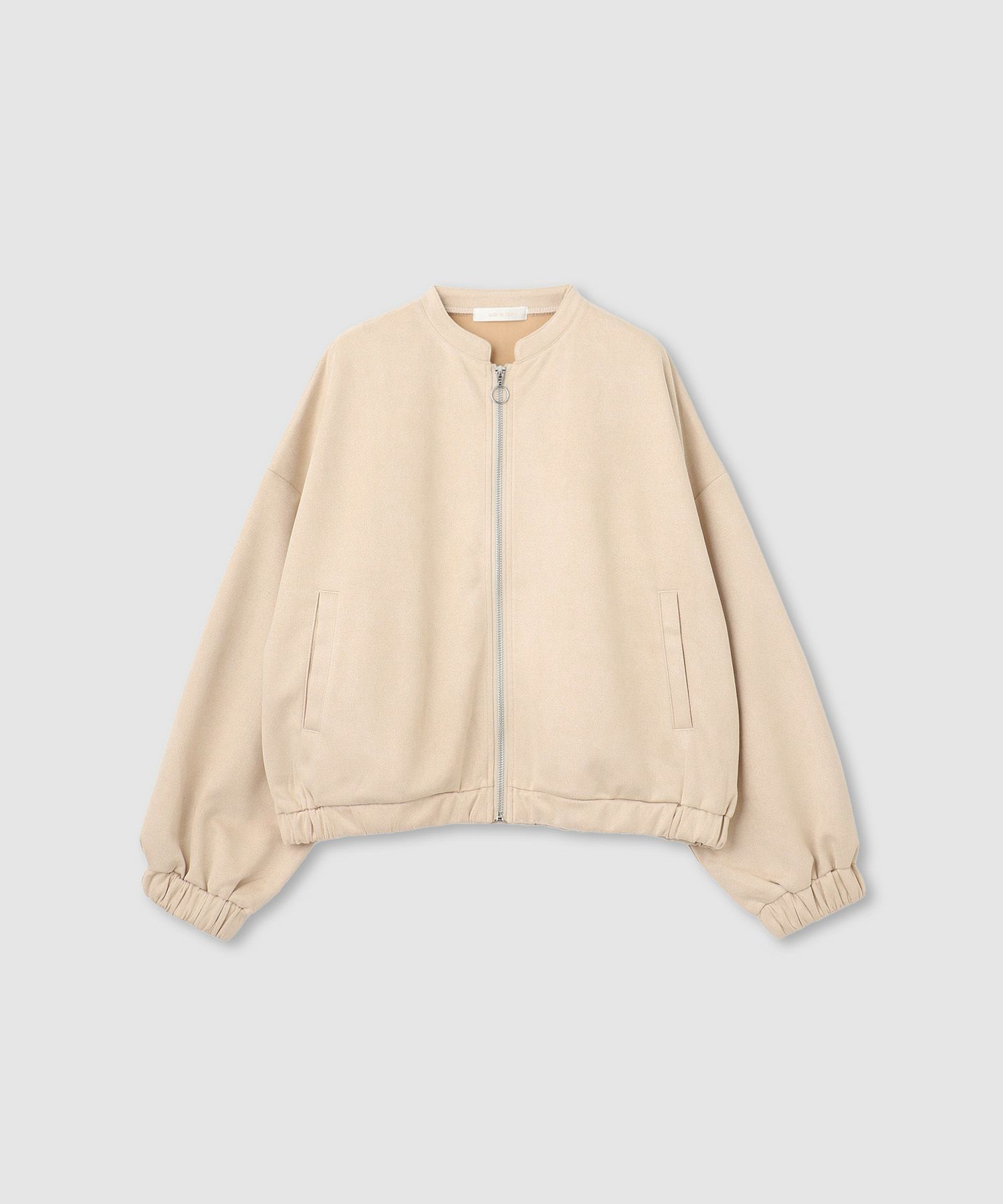 [最終さらに50%OFF]milli de l'air  ポンチ素材 スエードライクブルゾン レディース商品画像-17