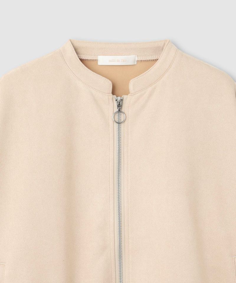 milli de l'air ポンチ素材 スエードライクブルゾン レディース商品画像-19