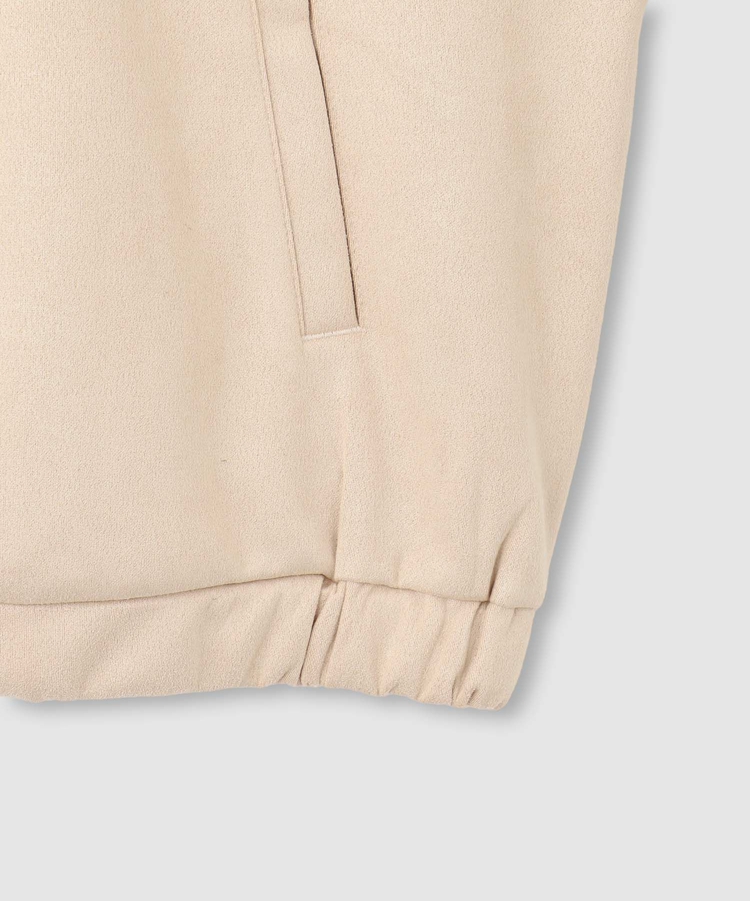 milli de l'air ポンチ素材 スエードライクブルゾン レディース