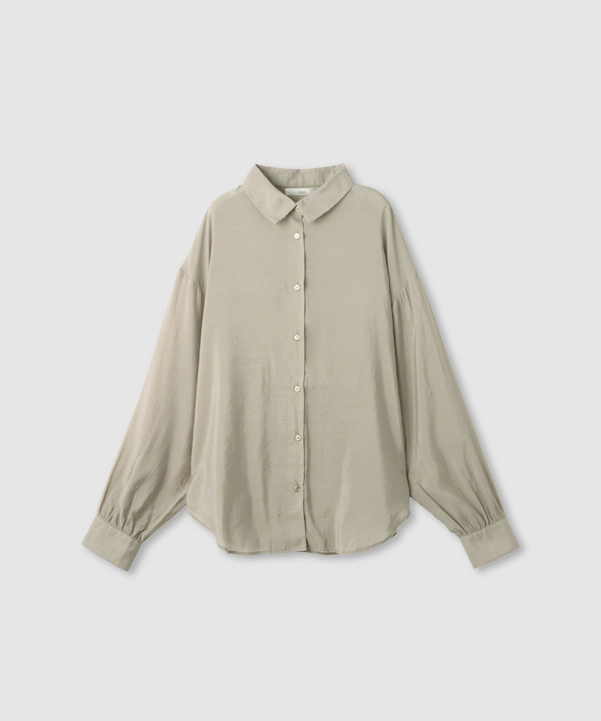 Idnes シアーレギュラーカラーシャツ レディース