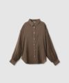 Idnes シアーレギュラーカラーシャツ レディース