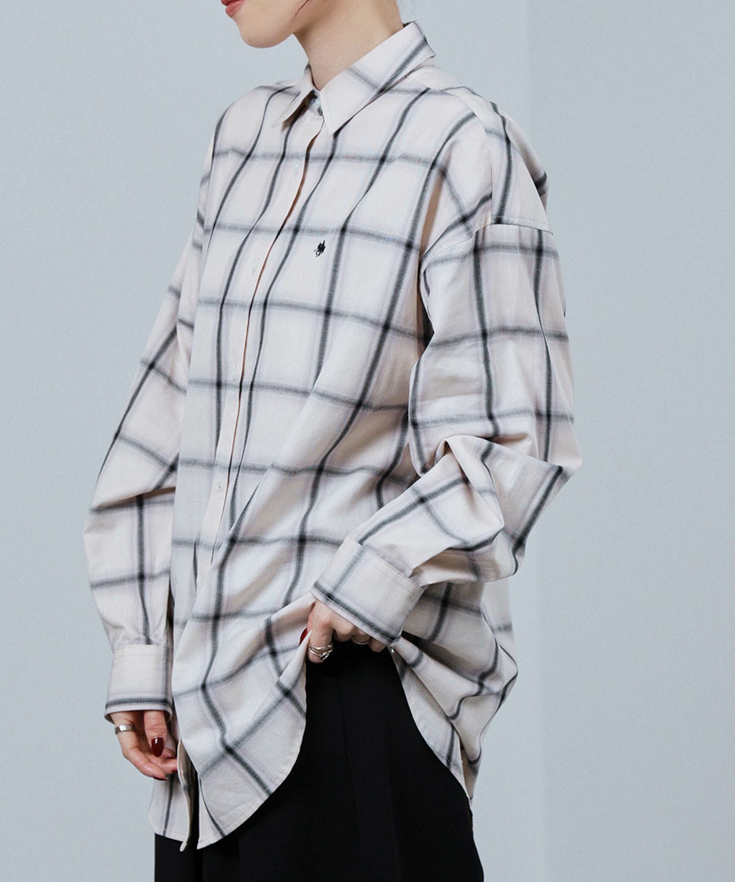 POLO BCS  ワンポイント刺繍オーバーシャツ レディース商品画像-2