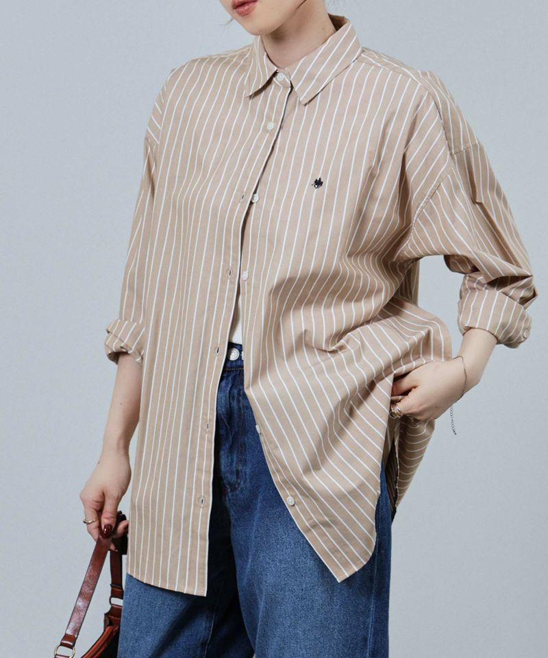 POLO BCS  ワンポイント刺繍オーバーシャツ レディース商品画像-4