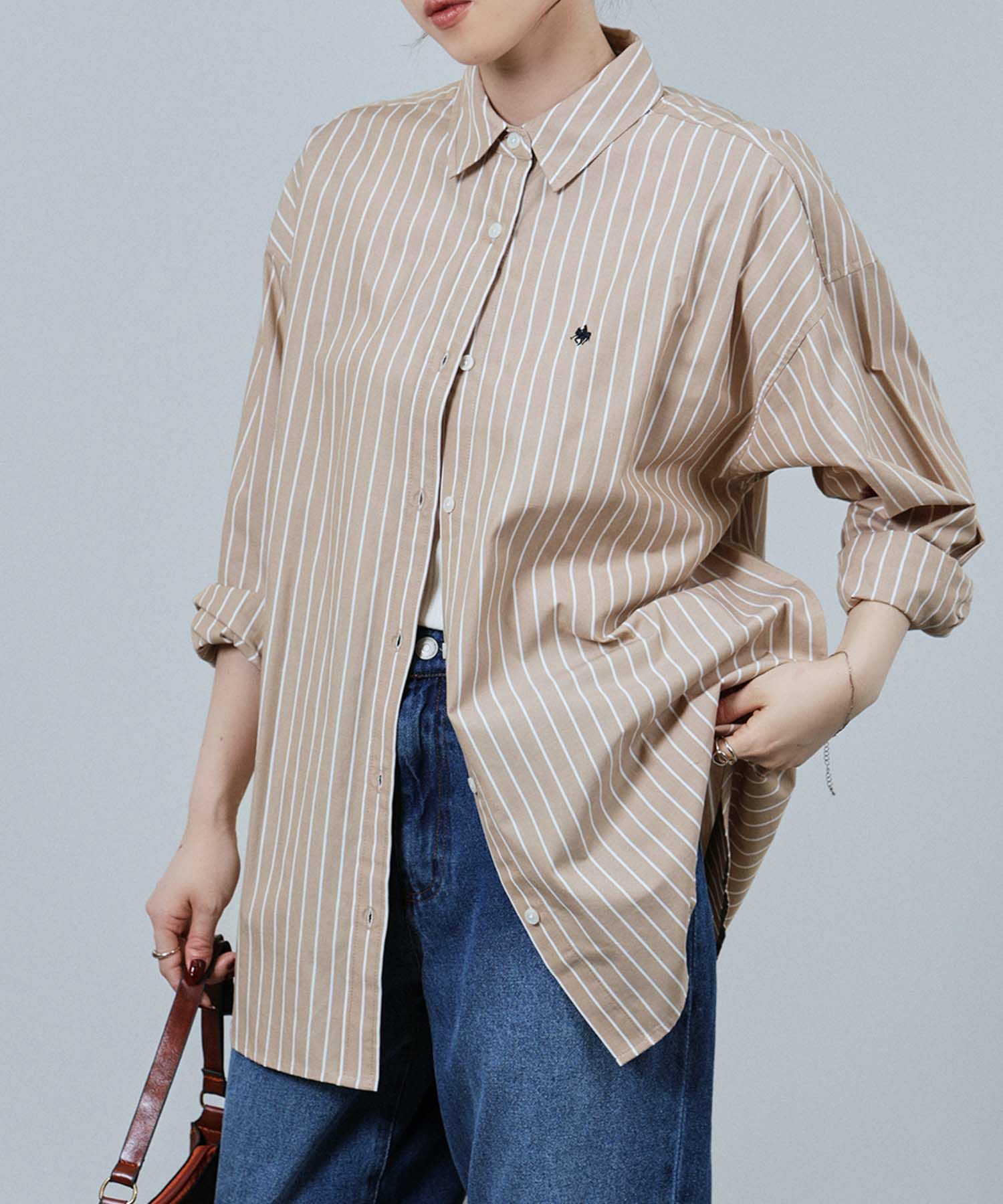 POLO BCS  ワンポイント刺繍オーバーシャツ レディース商品サムネイル-4