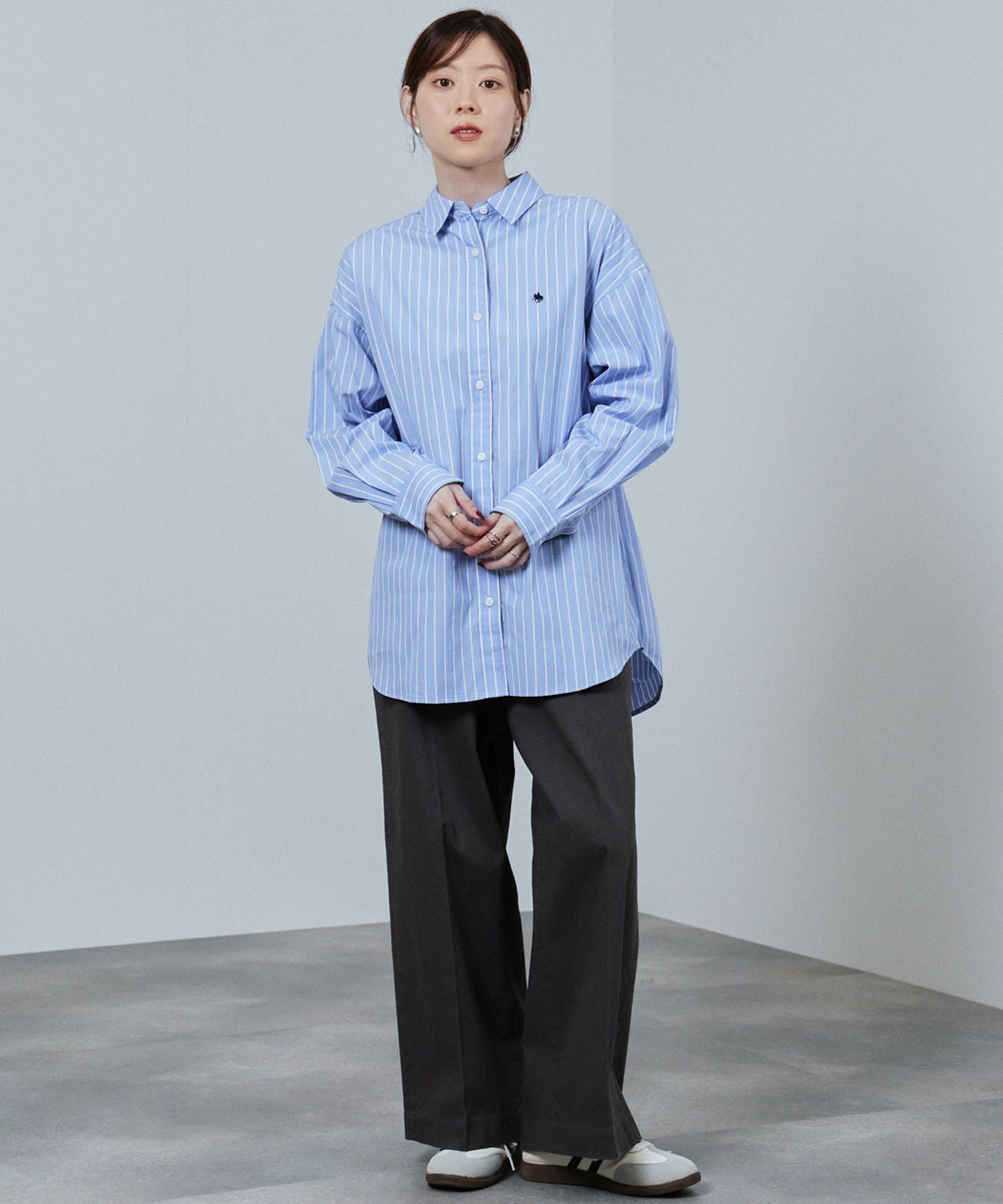 POLO BCS  ワンポイント刺繍オーバーシャツ レディース商品画像-8