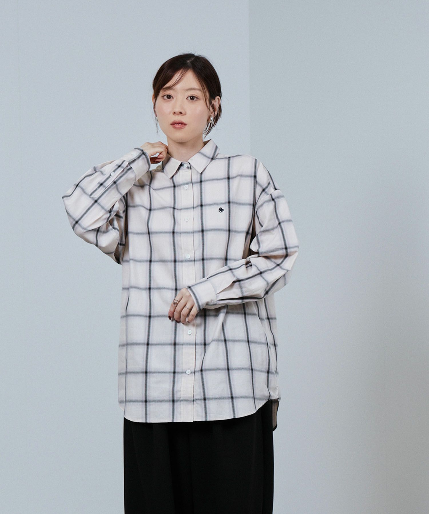 POLO BCS  ワンポイント刺繍オーバーシャツ レディース商品画像-11