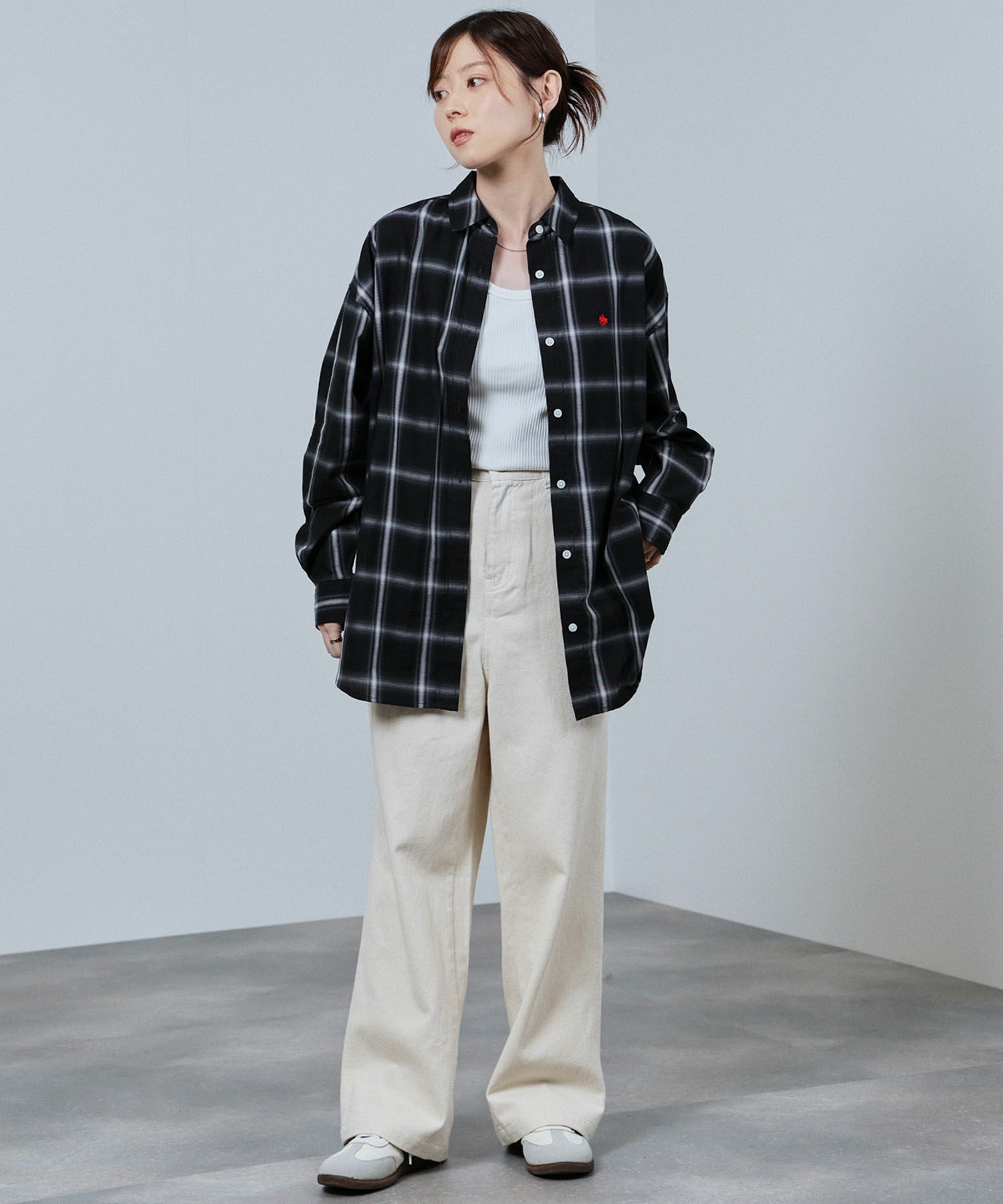 POLO BCS ワンポイント刺繍オーバーシャツ レディース