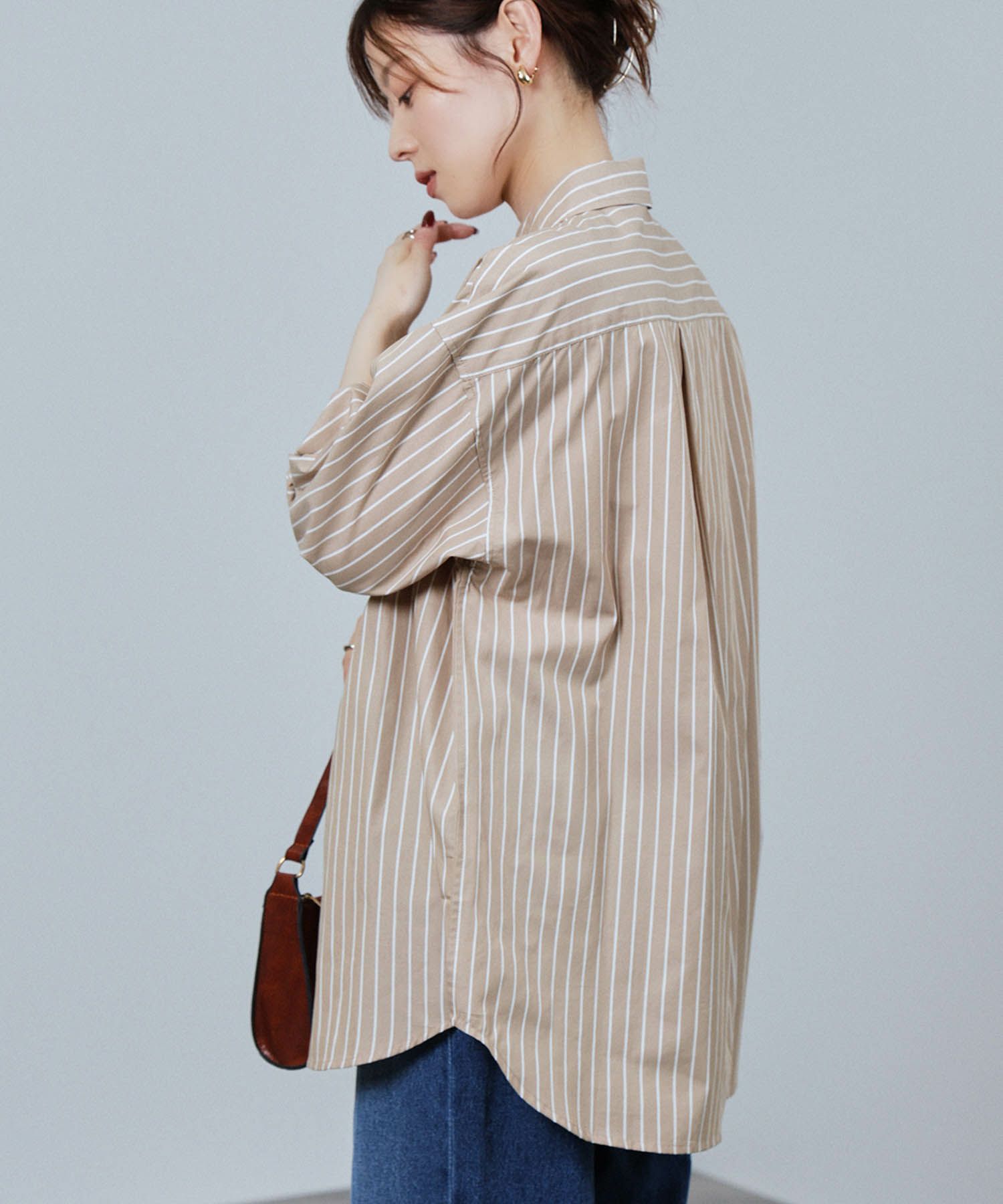 POLO BCS ワンポイント刺繍オーバーシャツ レディース