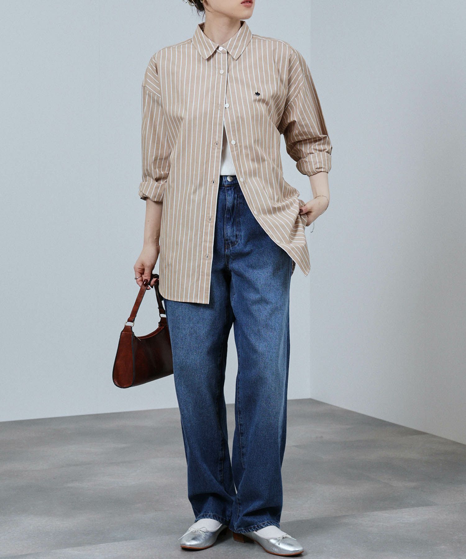 POLO BCS  ワンポイント刺繍オーバーシャツ レディース商品画像-18