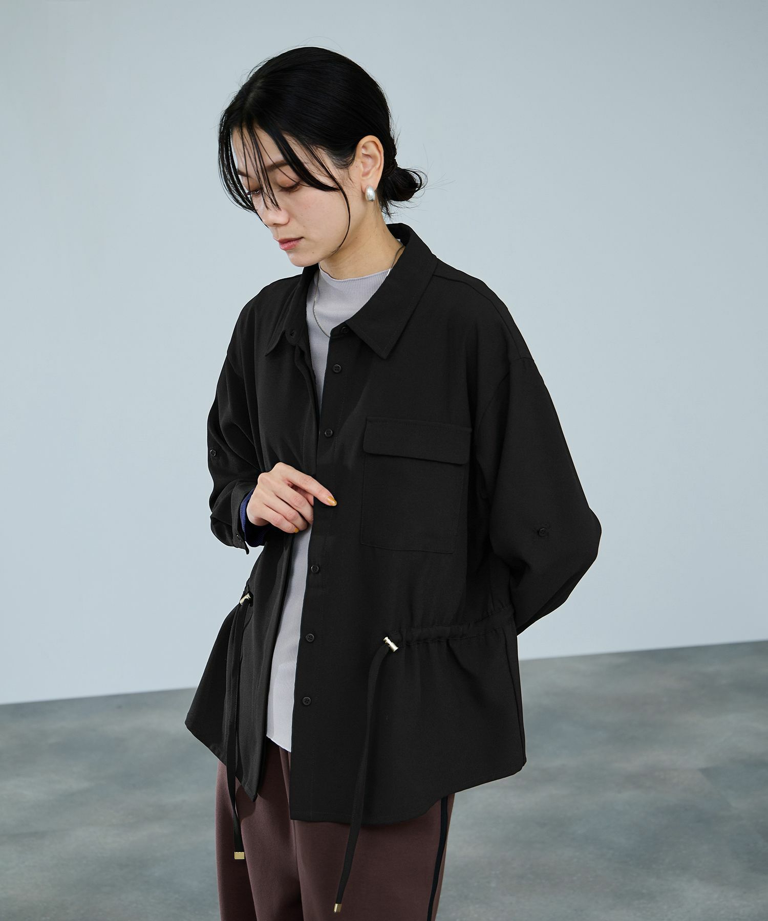 milli de l'air  ジョーゼットブラウジングシャツ レディース商品画像-1