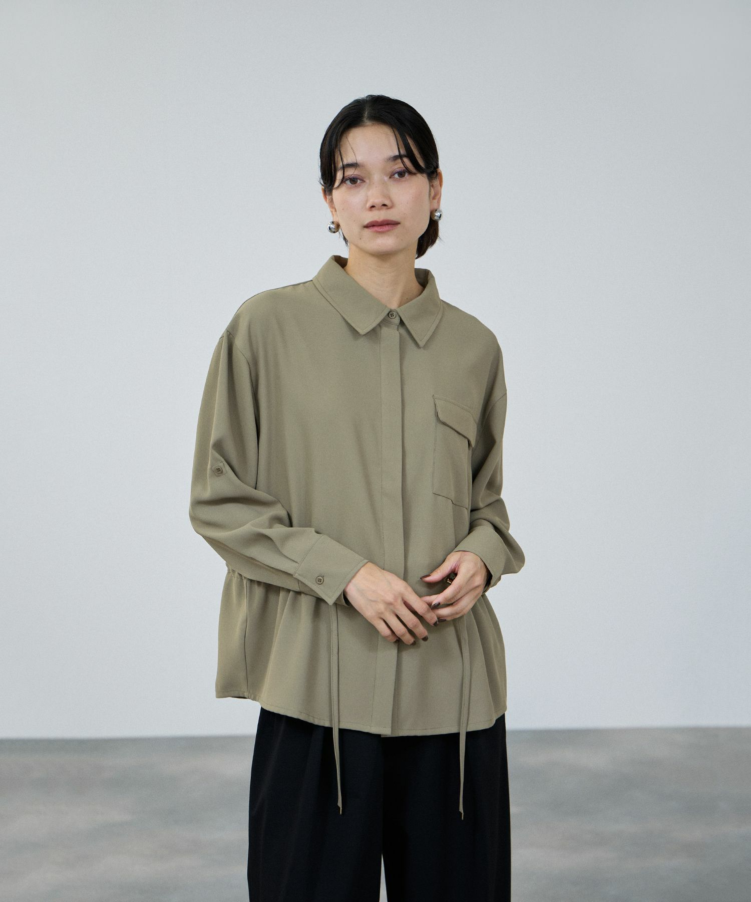 milli de l'air ジョーゼットブラウジングシャツ レディース