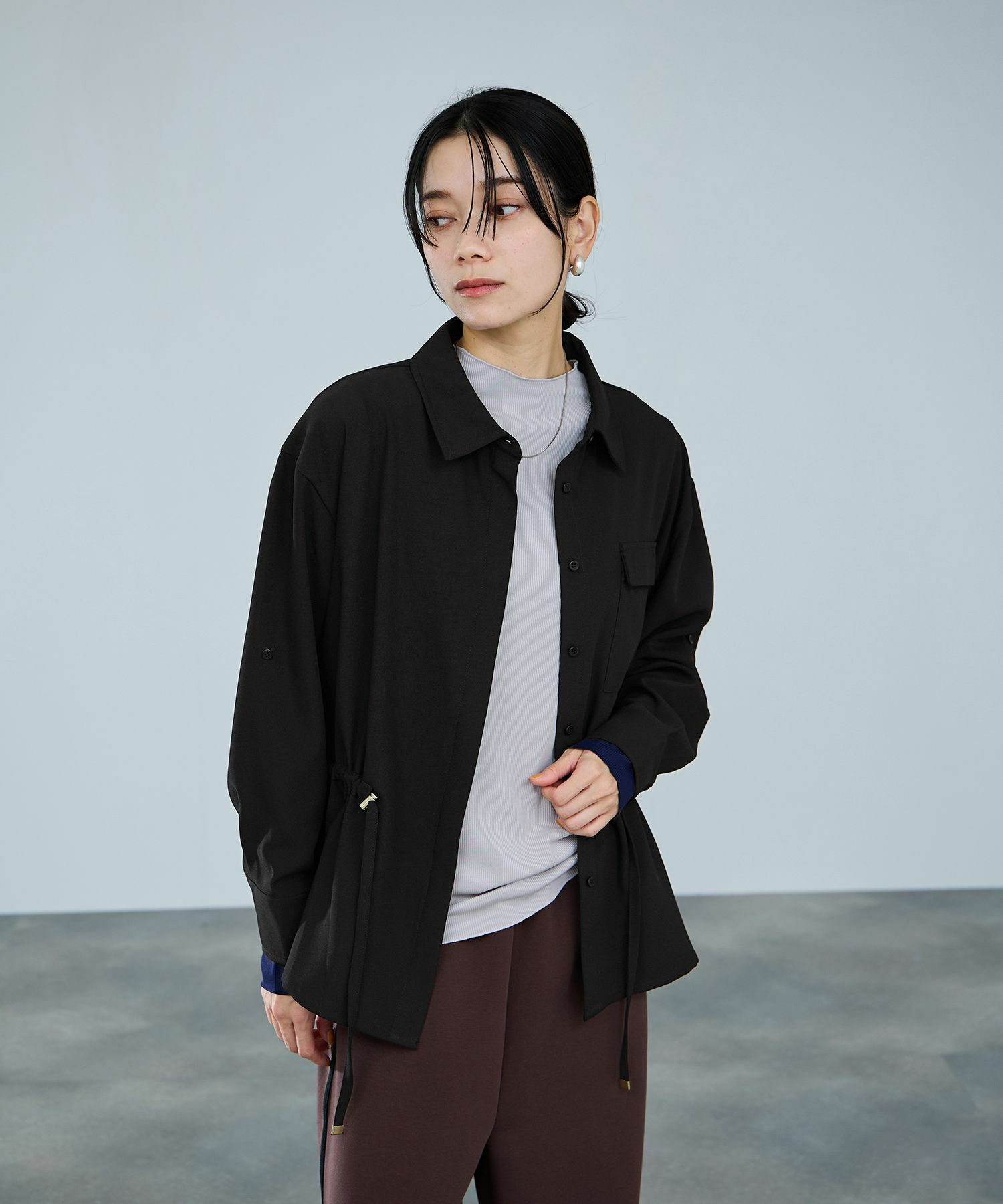 milli de l'air ジョーゼットブラウジングシャツ レディース