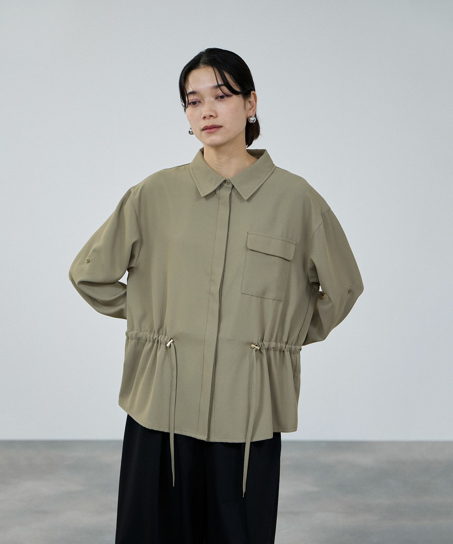 milli de l'air  ジョーゼットブラウジングシャツ レディース商品画像-7