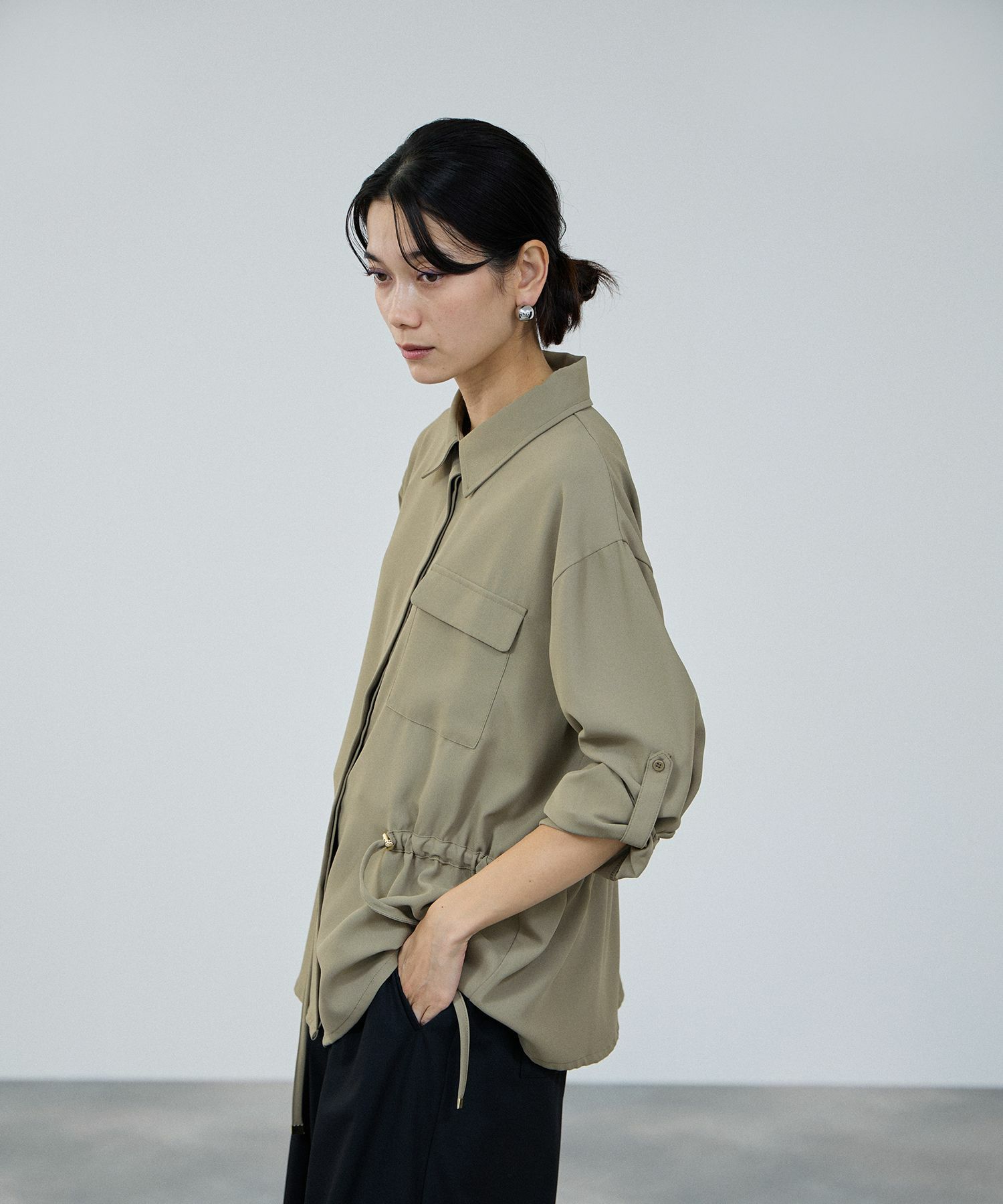 milli de l'air  ジョーゼットブラウジングシャツ レディース商品画像-8