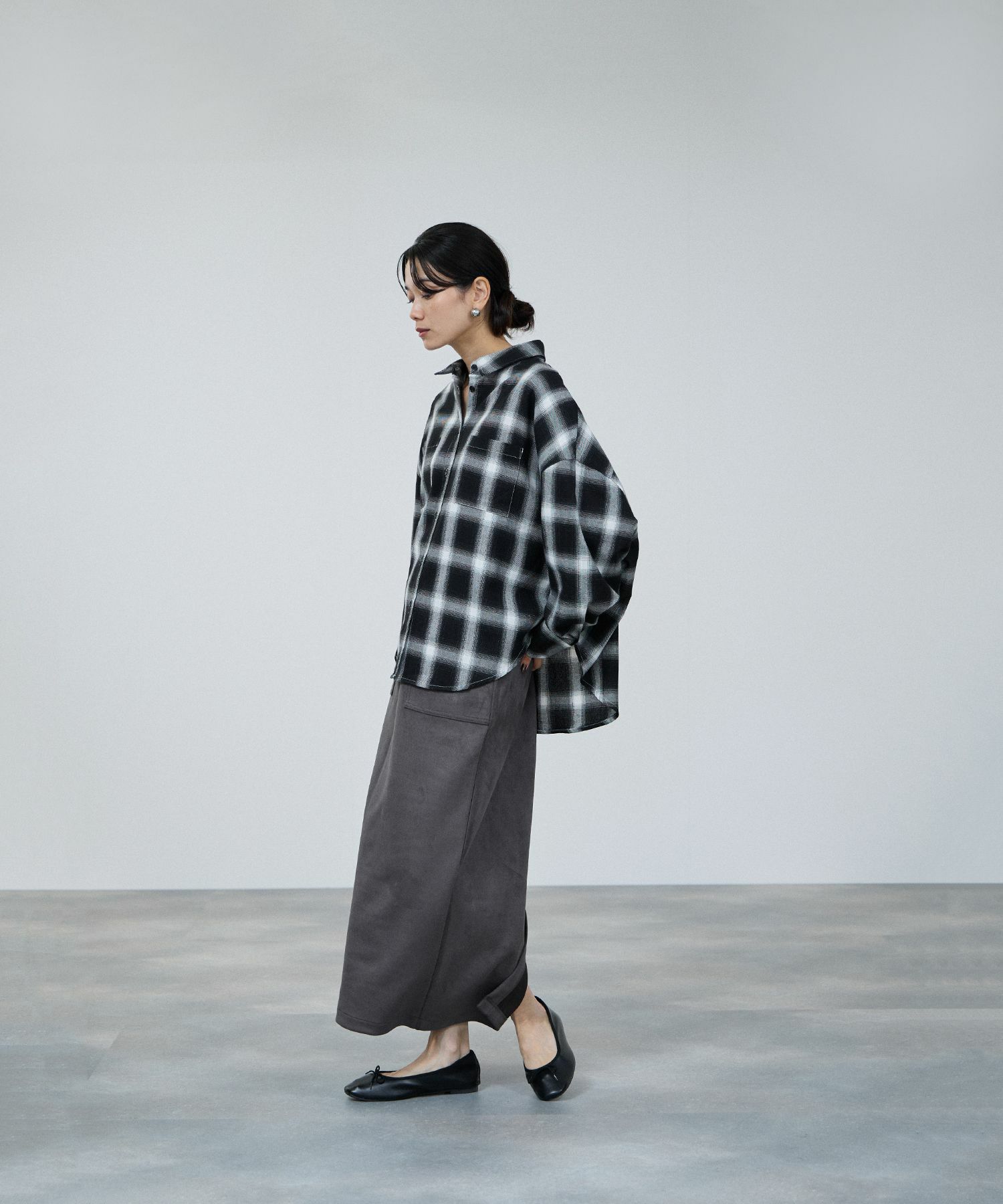 milli de l'air オンブレーチェックシャツ レディース商品画像-11