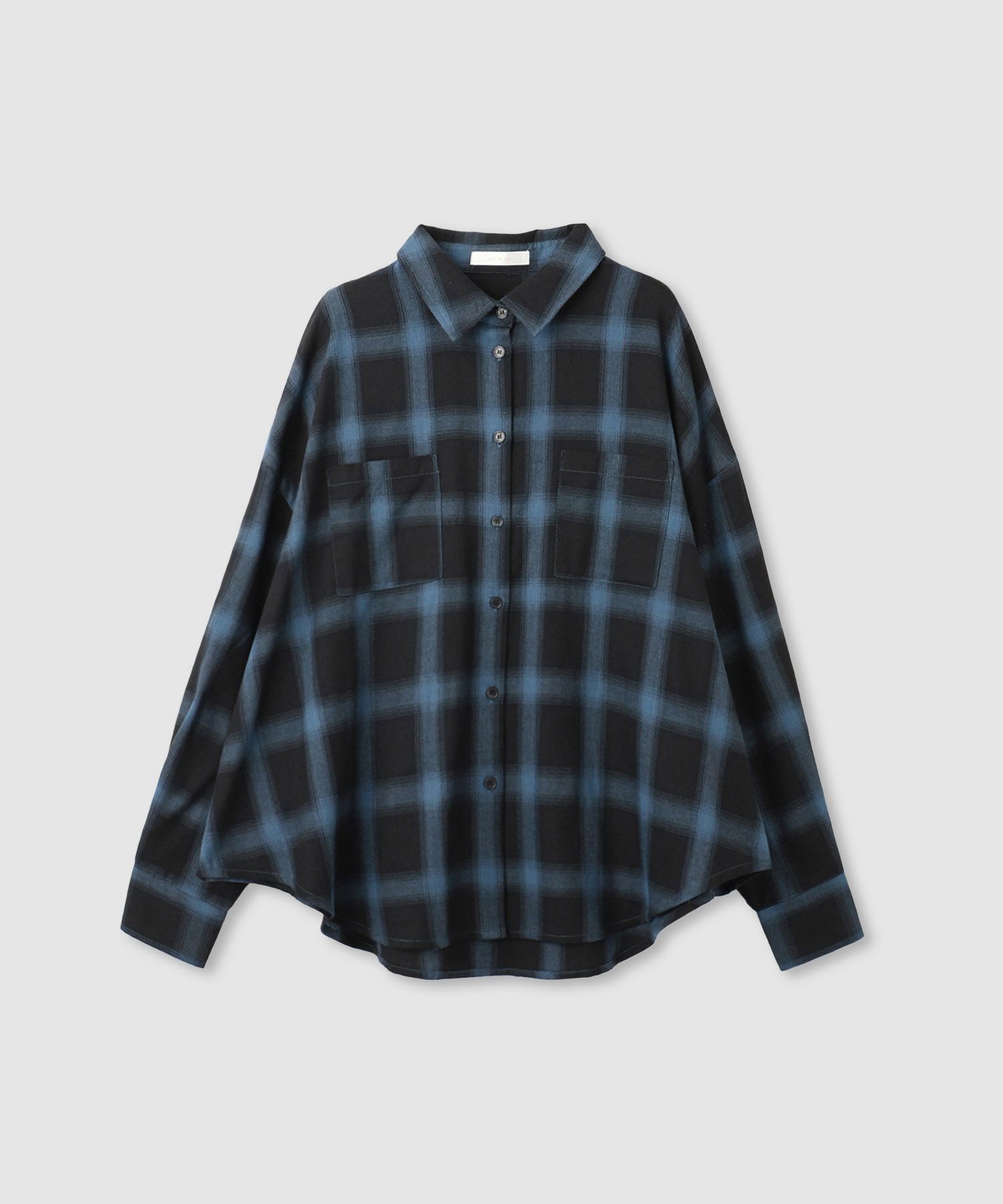 milli de l'air オンブレーチェックシャツ レディース