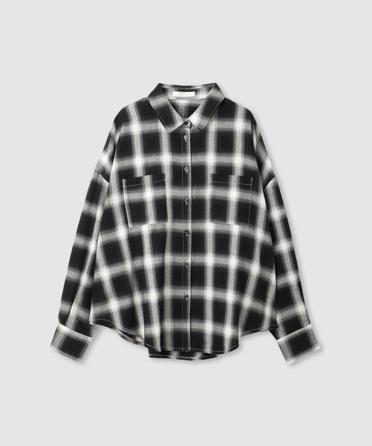 milli de l'air オンブレーチェックシャツ レディース