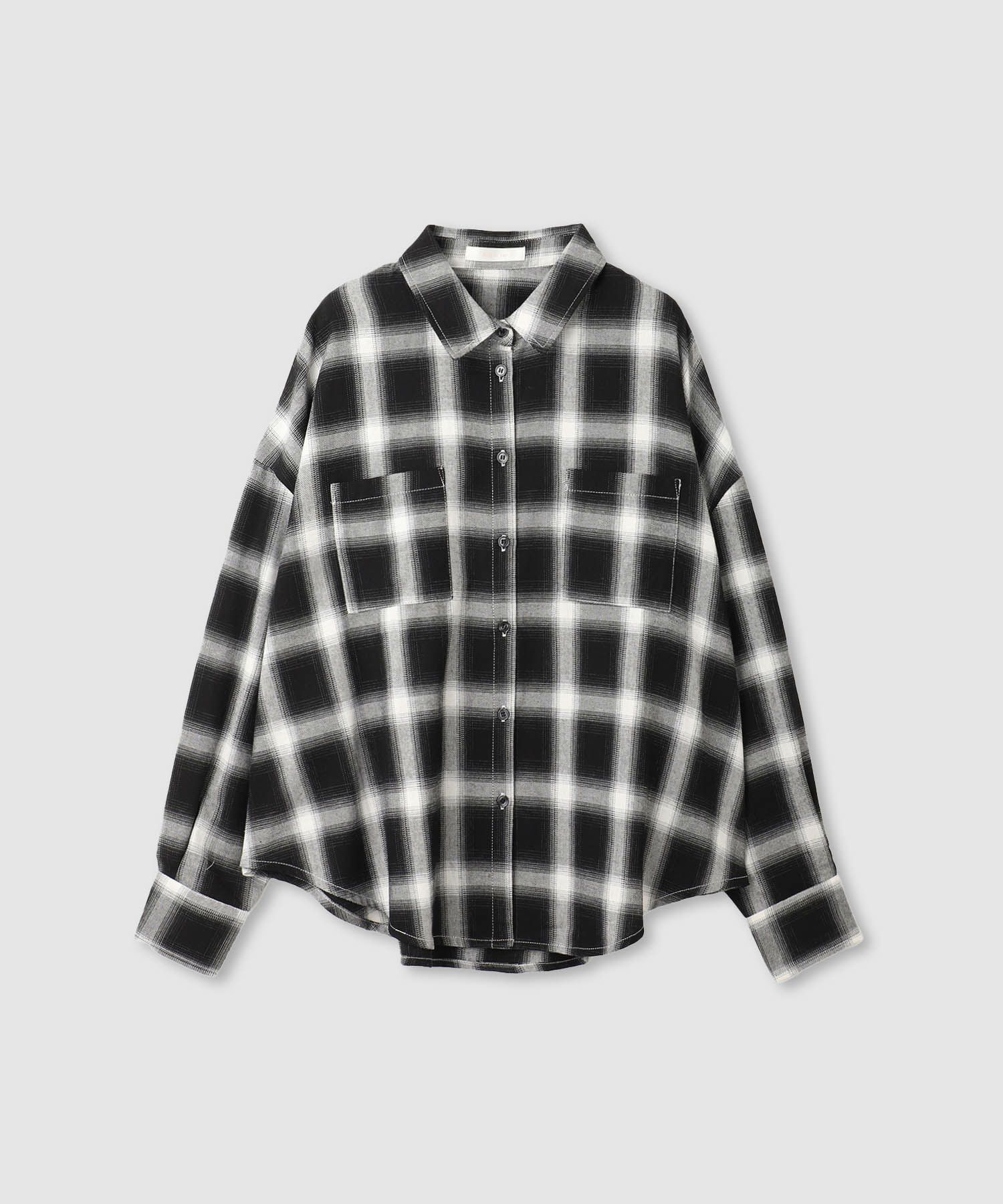 milli de l'air オンブレーチェックシャツ レディース