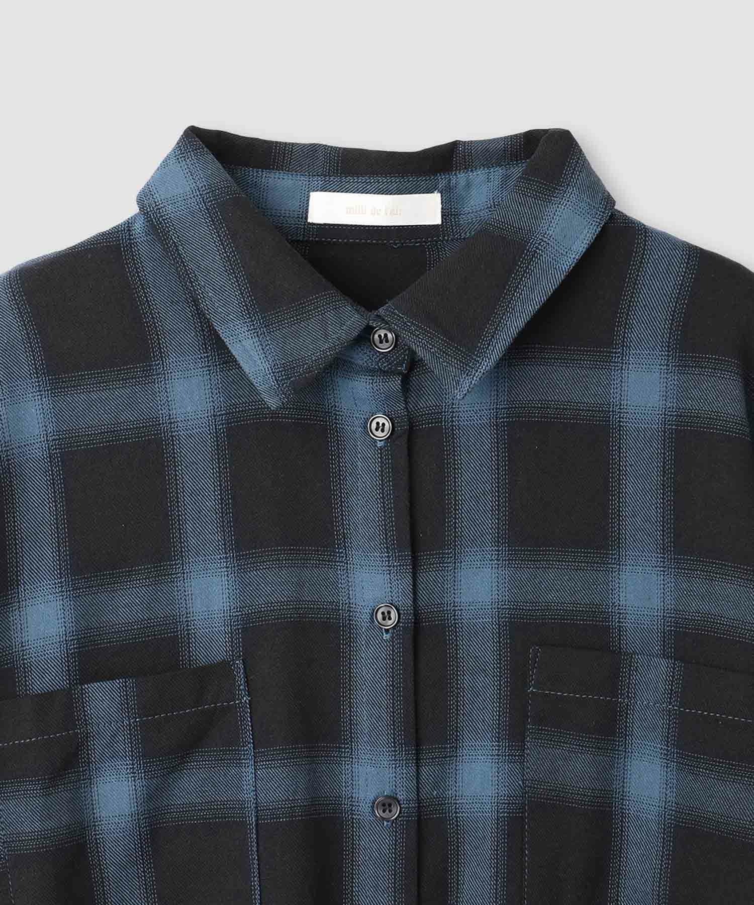 milli de l'air オンブレーチェックシャツ レディース商品画像-19