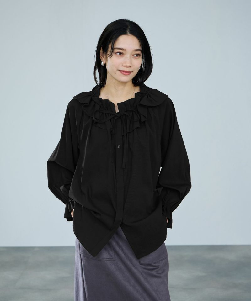 milli de l'air  フリルネックボウタイブラウス レディース商品画像-3