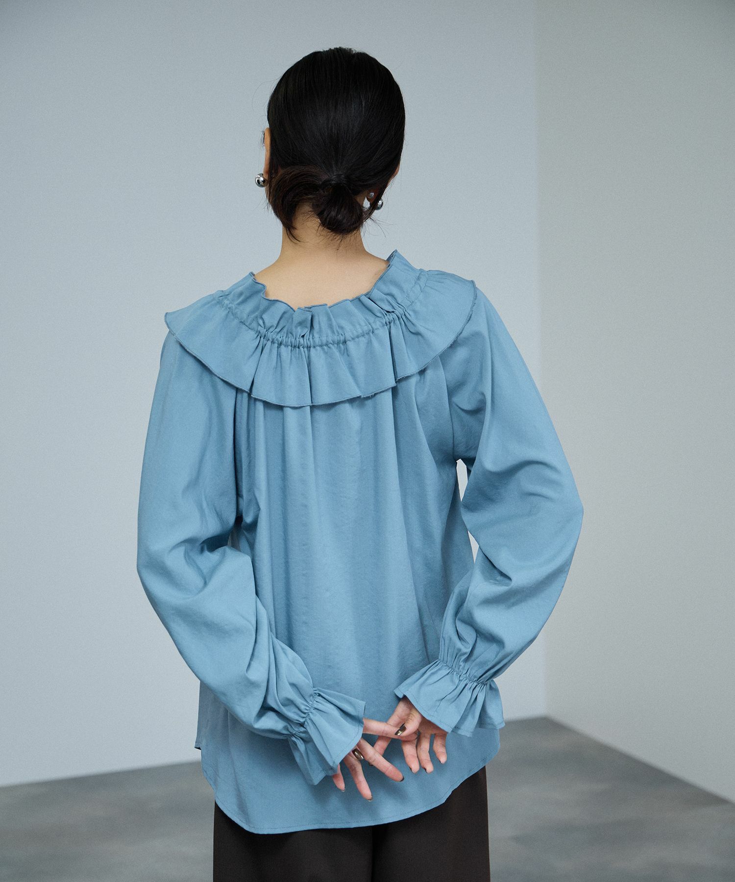 milli de l'air  フリルネックボウタイブラウス レディース商品画像-7