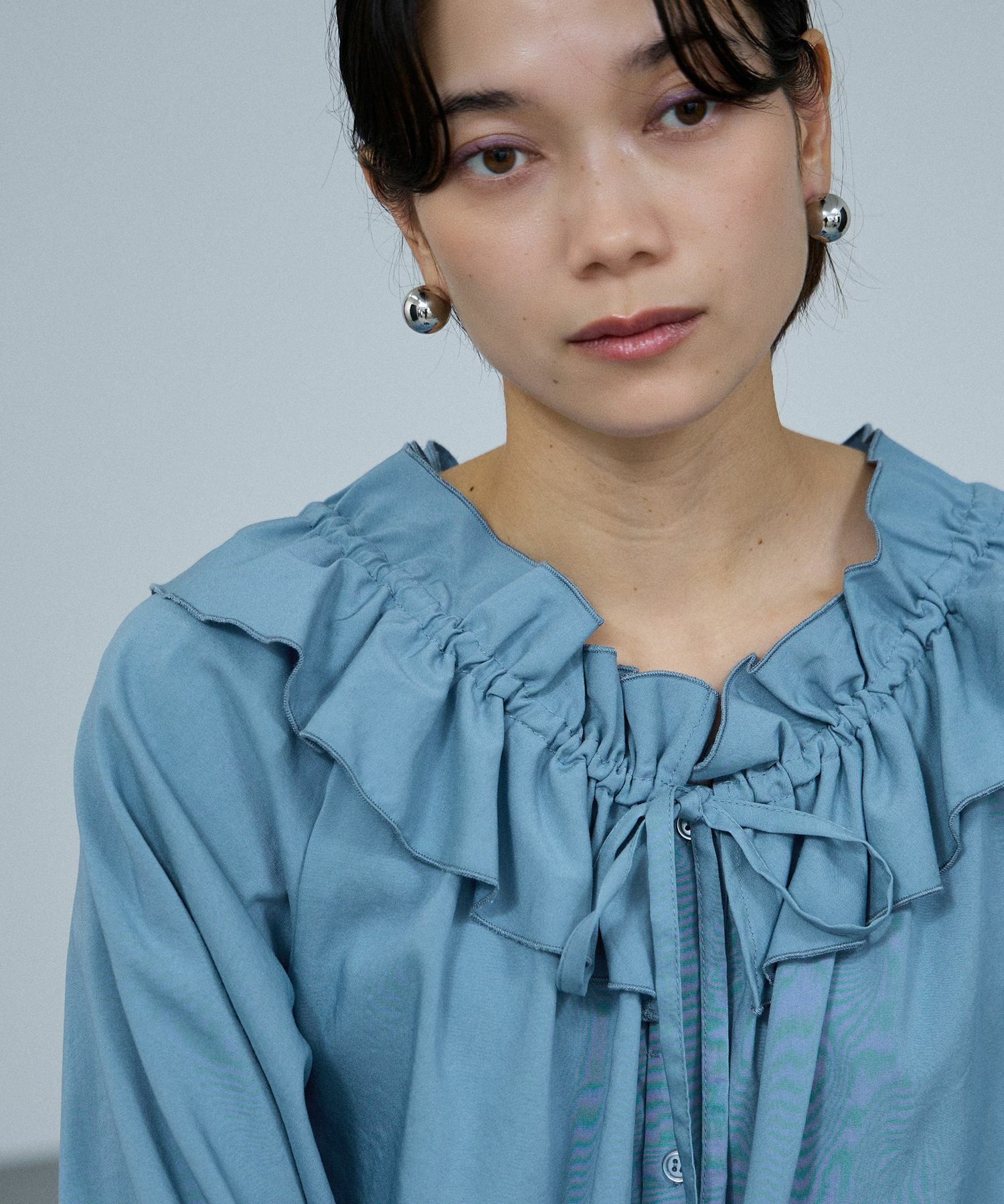 milli de l'air  フリルネックボウタイブラウス レディース商品画像-8