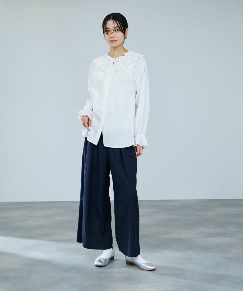 milli de l'air  フリルネックボウタイブラウス レディース商品画像-12