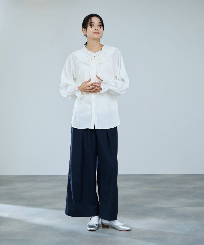 milli de l'air  フリルネックボウタイブラウス レディース商品画像-13