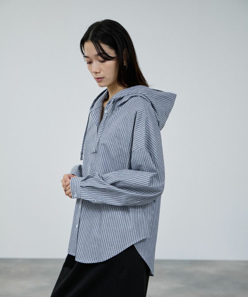 milli de l'air  マルチストライプシャツパーカー レディース商品画像-1