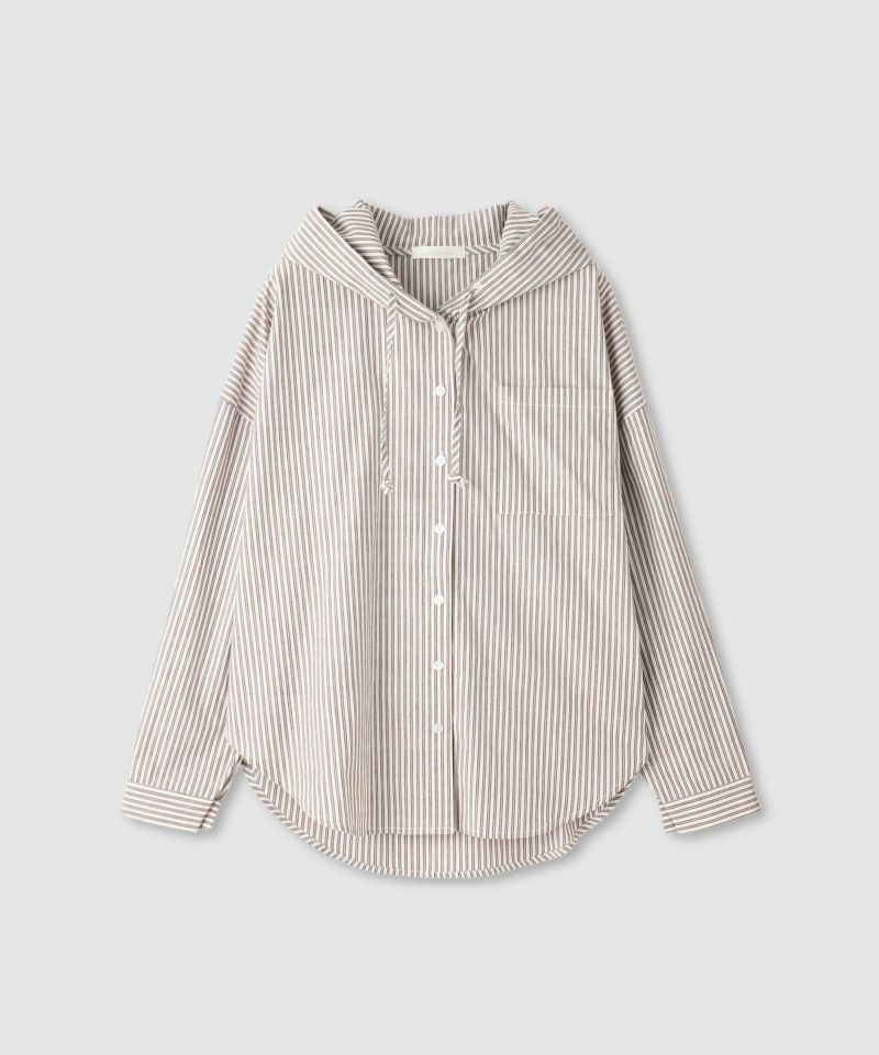 milli de l'air  マルチストライプシャツパーカー レディース商品画像-2