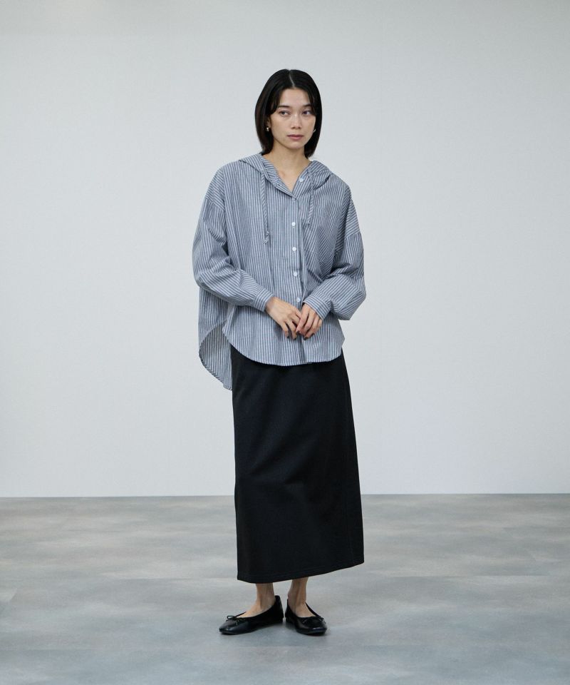 milli de l'air  マルチストライプシャツパーカー レディース商品画像-5