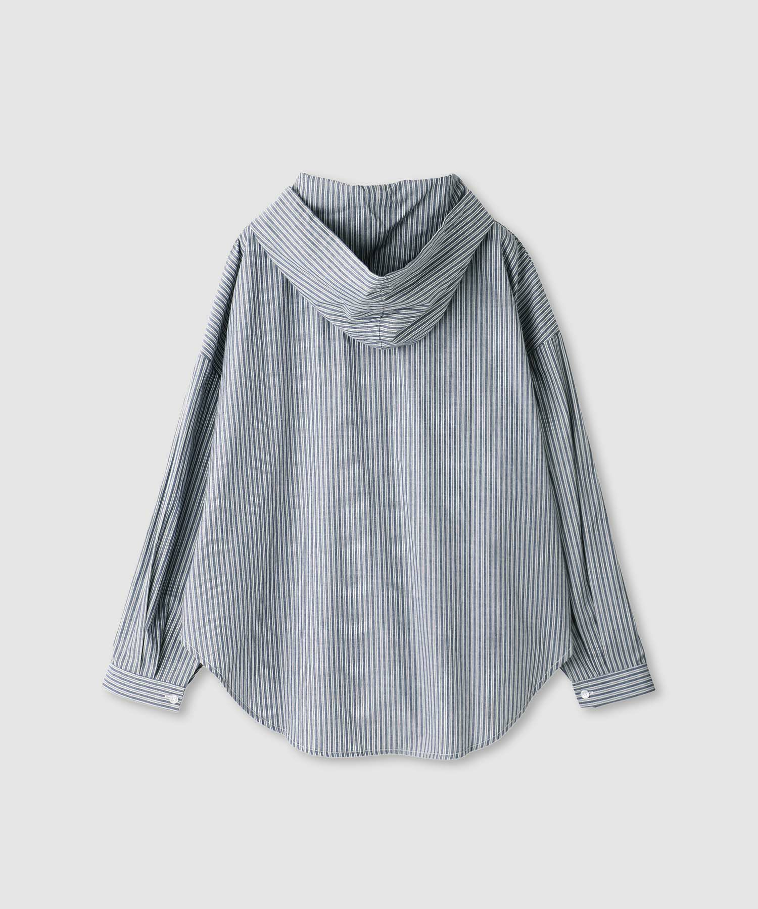 milli de l'air マルチストライプシャツパーカー レディース