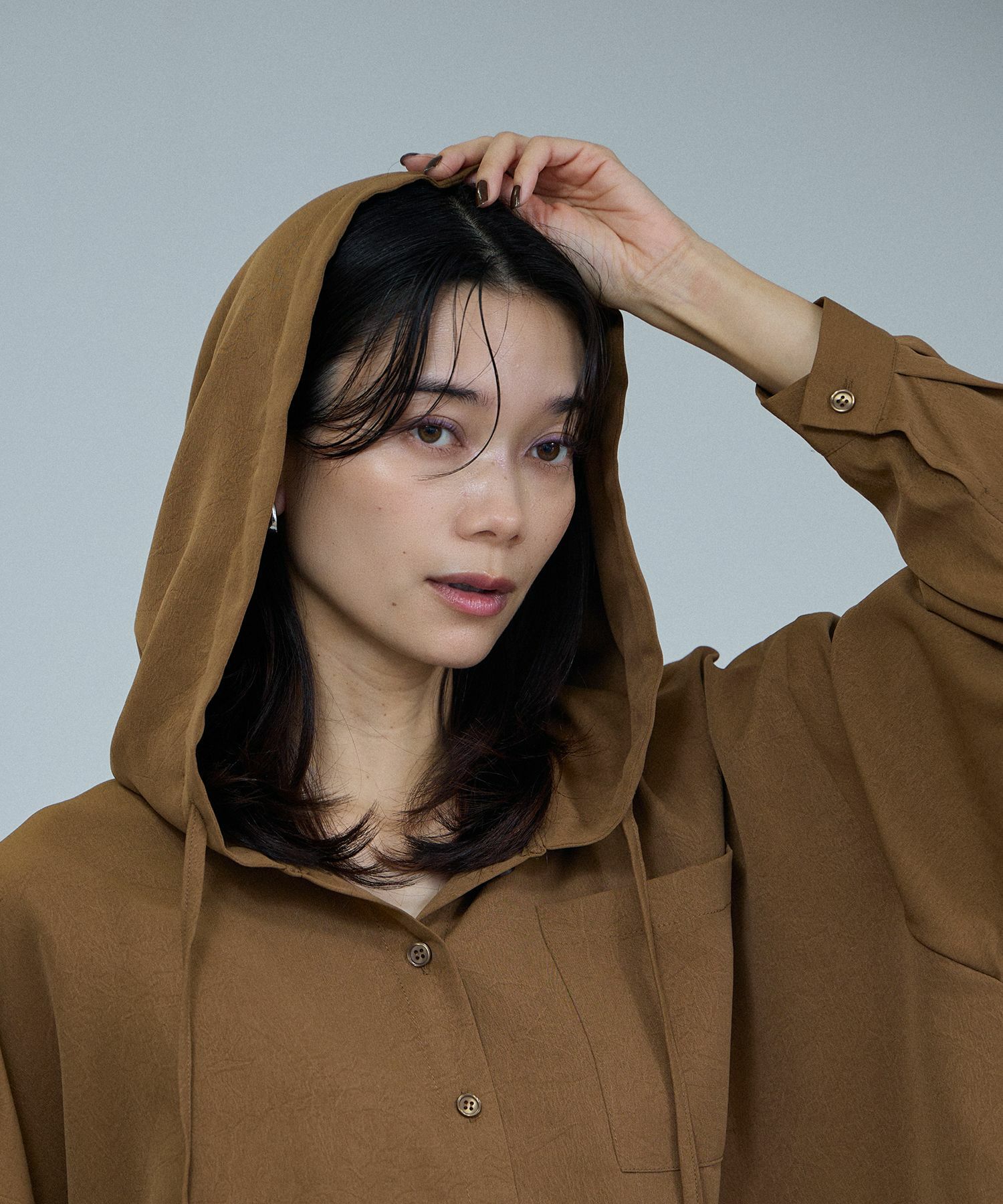 milli de l'air  ライトリンクルフーディシャツ レディース商品画像-7