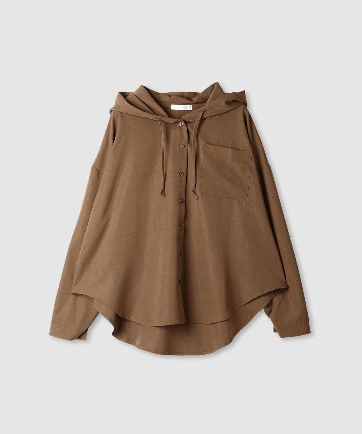 milli de l'air ライトリンクルフーディシャツ レディース