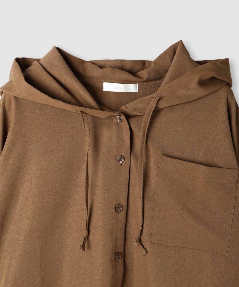 milli de l'air  ライトリンクルフーディシャツ レディース商品画像-13