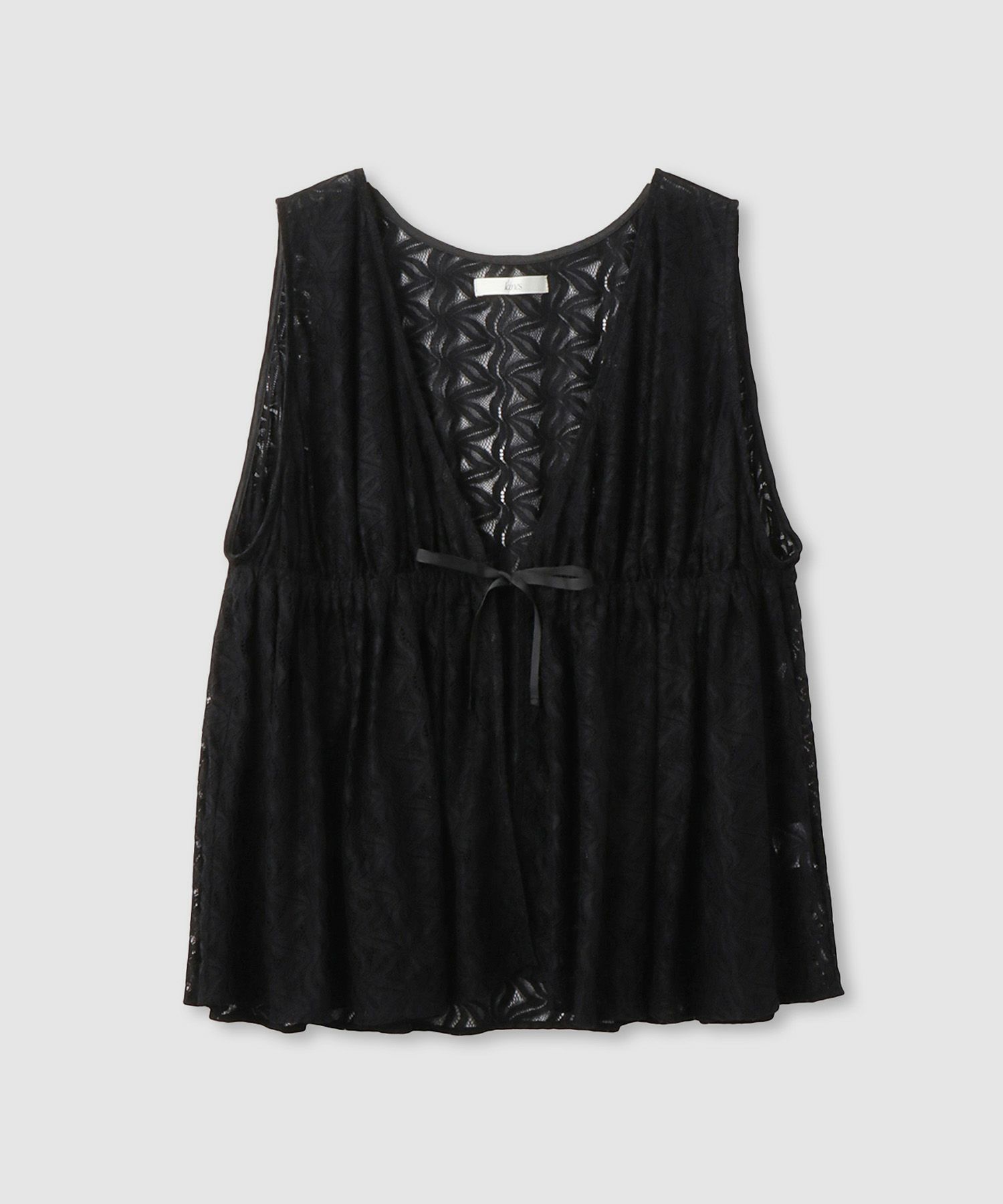 Idnes レースドロストジレ レディース