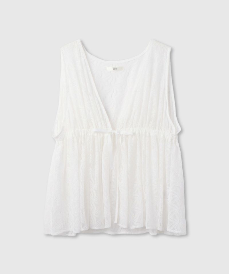 Idnes  レースドロストジレ レディース商品画像-2