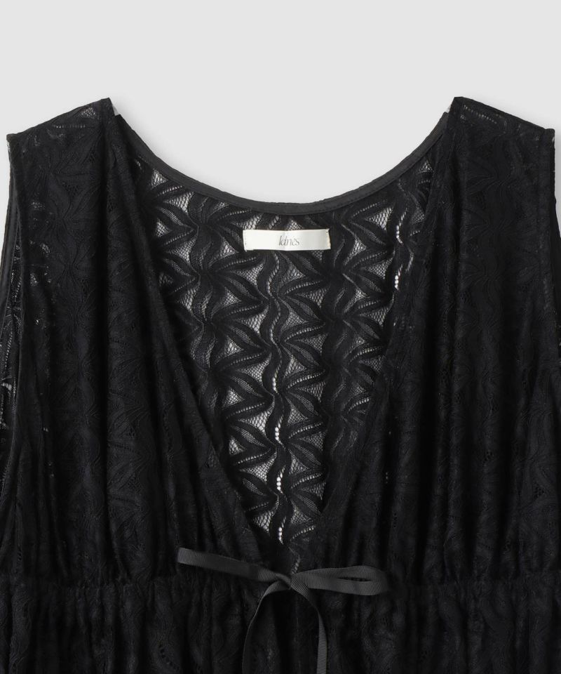 Idnes  レースドロストジレ レディース商品画像-4