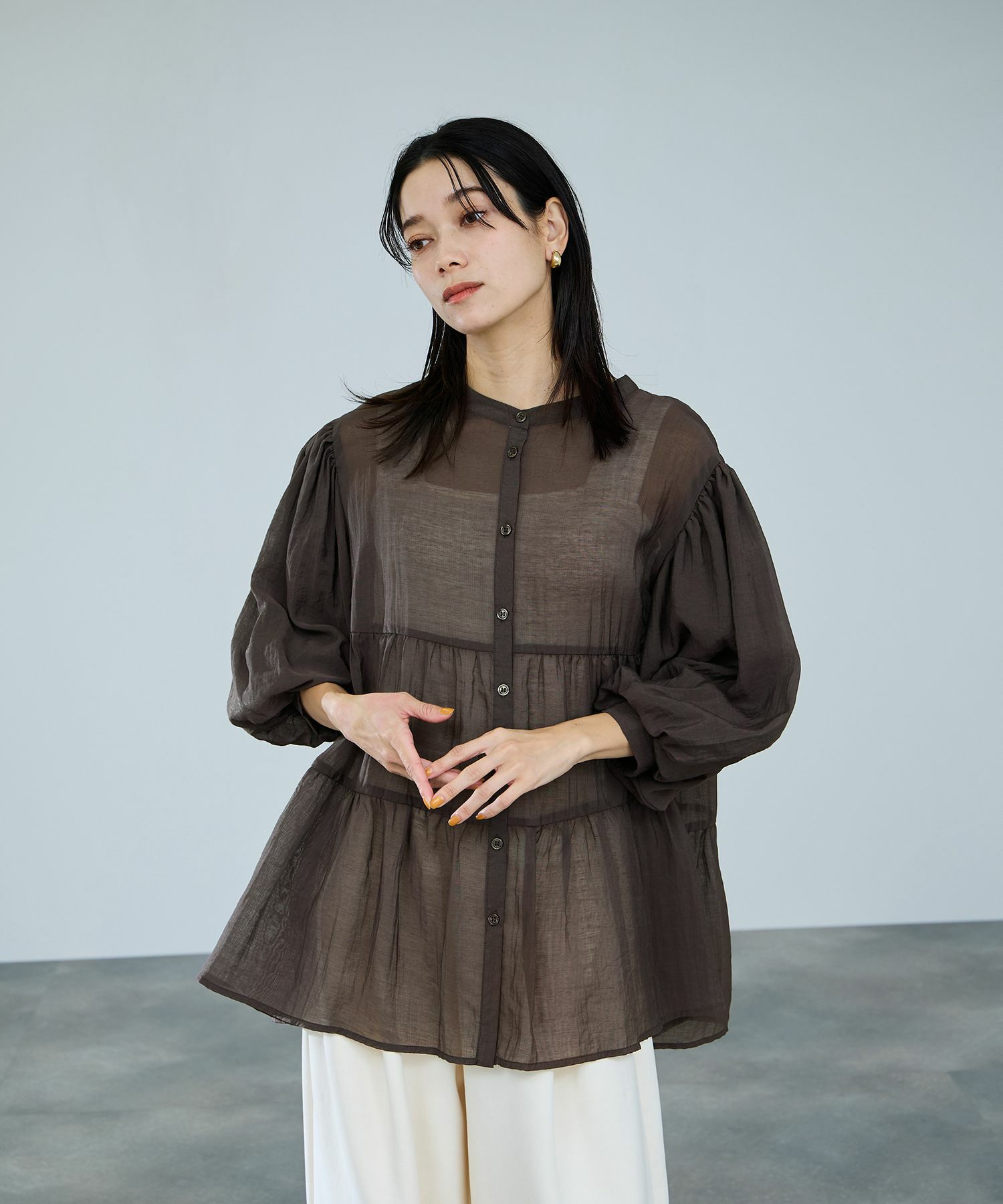 milli de l'air  ティアードブラウス レディース商品画像-2