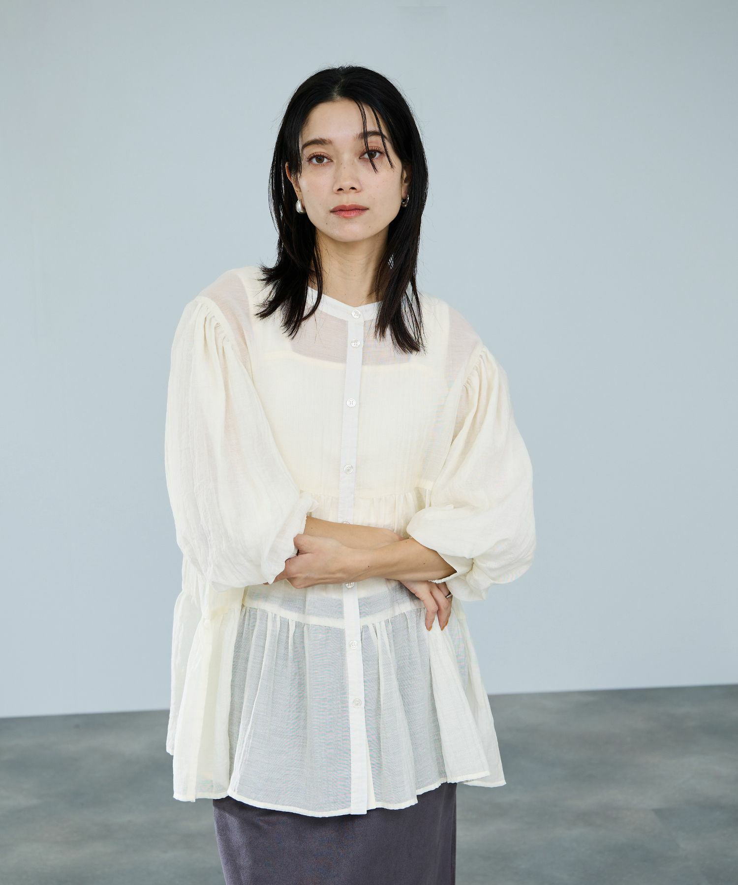 milli de l'air  ティアードブラウス レディース商品画像-10