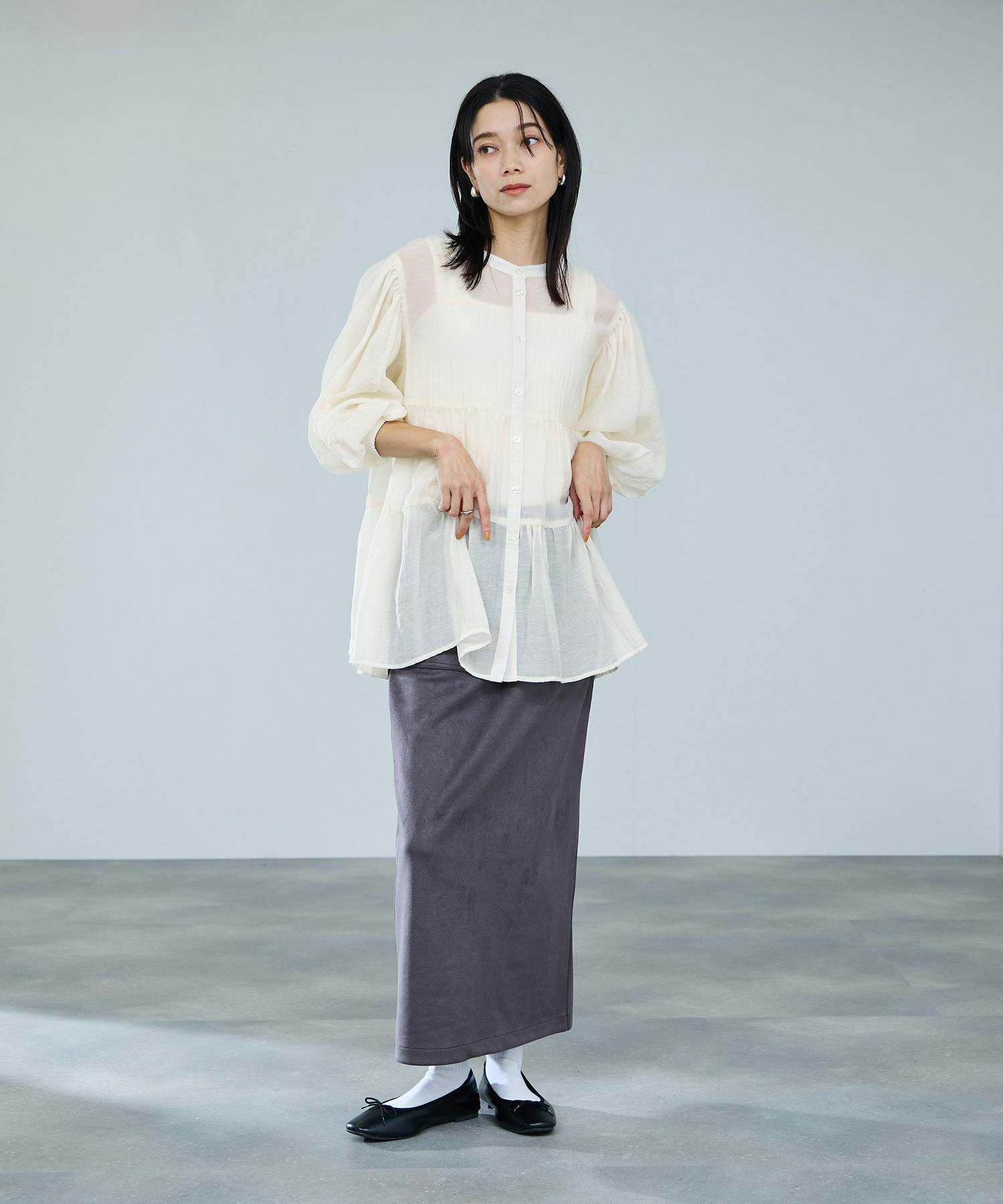 milli de l'air  ティアードブラウス レディース商品画像-12