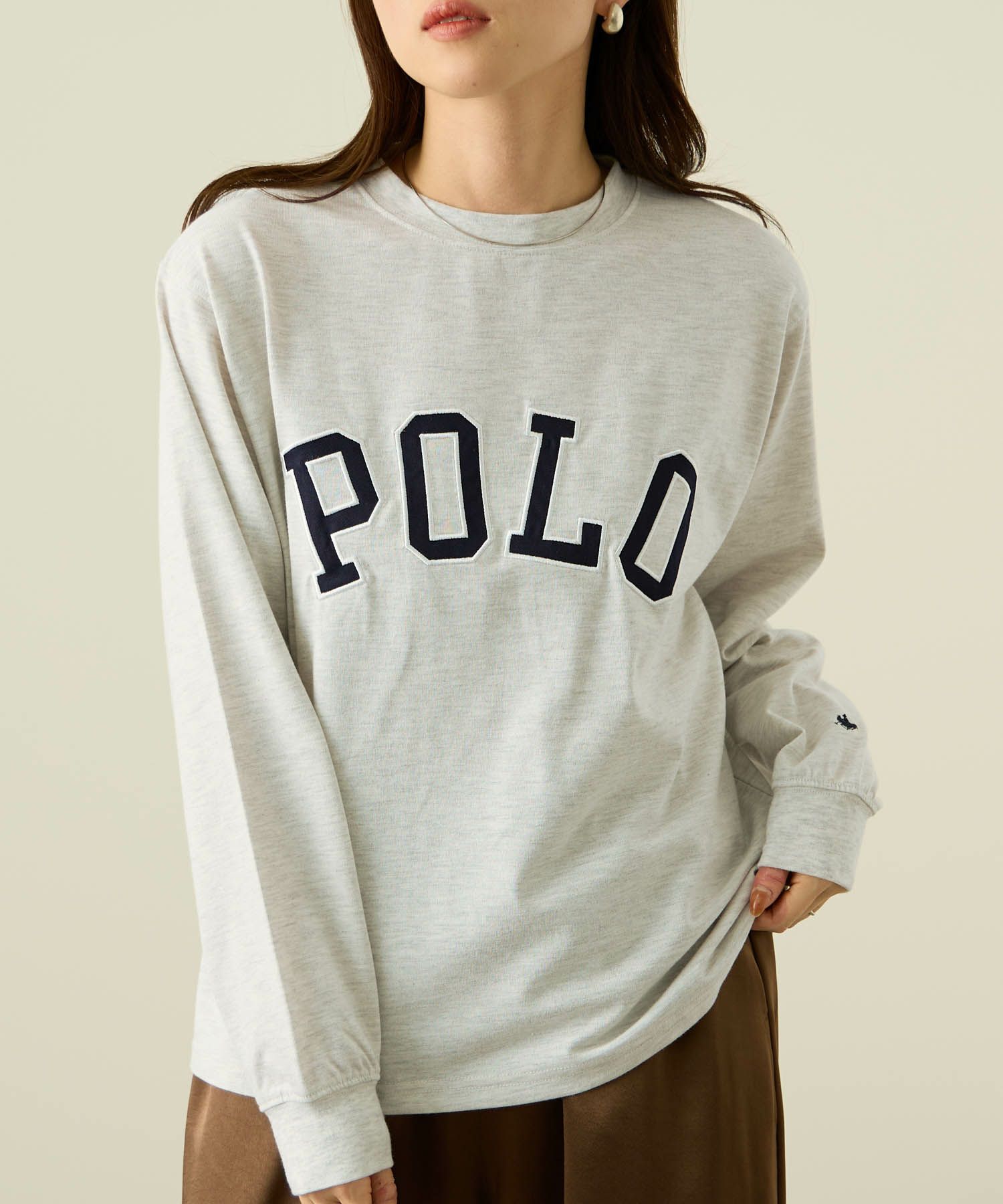  POLO BCS ロゴワッペン長袖Tシャツ レディース メール便 対応商品
