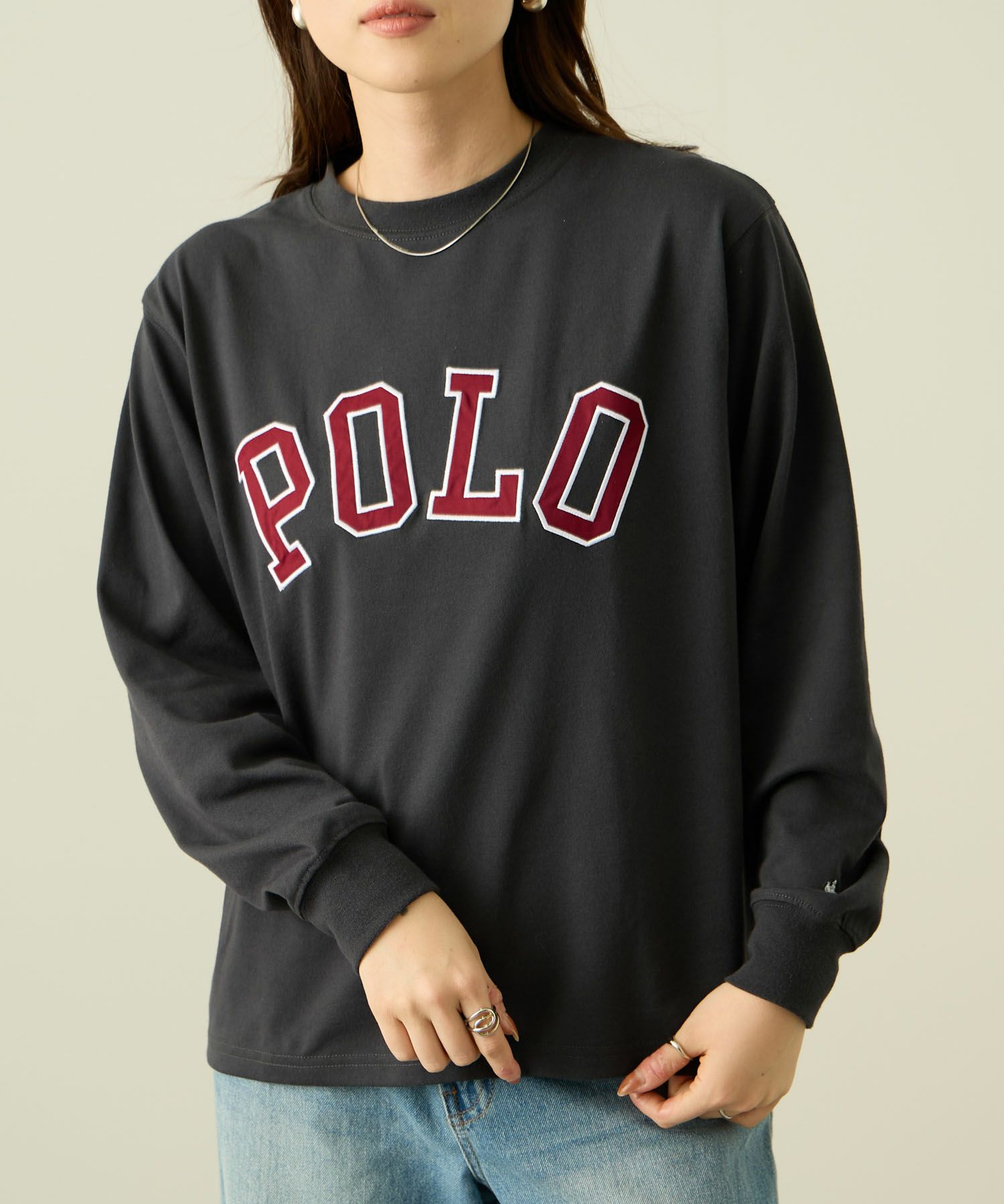 POLO BCS  ロゴワッペン長袖Tシャツ レディース メール便 対応商品商品サムネイル-4