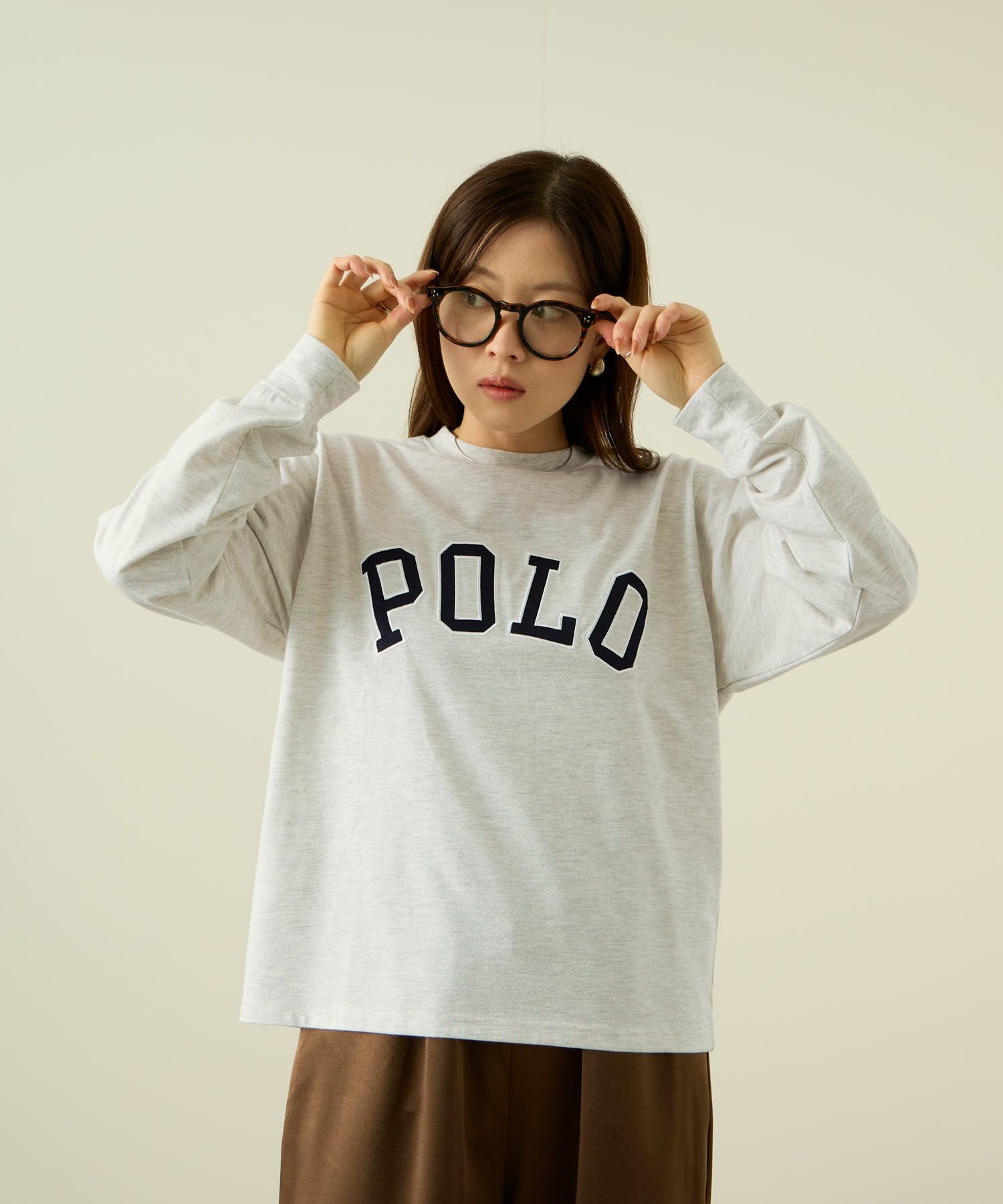  POLO BCS ロゴワッペン長袖Tシャツ レディース メール便 対応商品