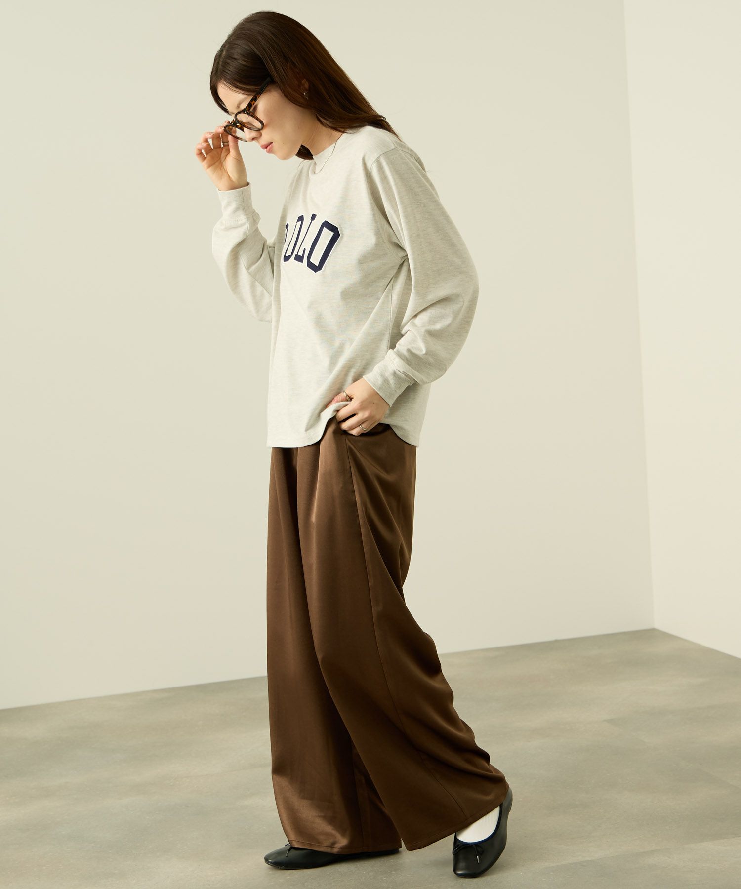 POLO BCS  ロゴワッペン長袖Tシャツ レディース メール便 対応商品商品画像-8