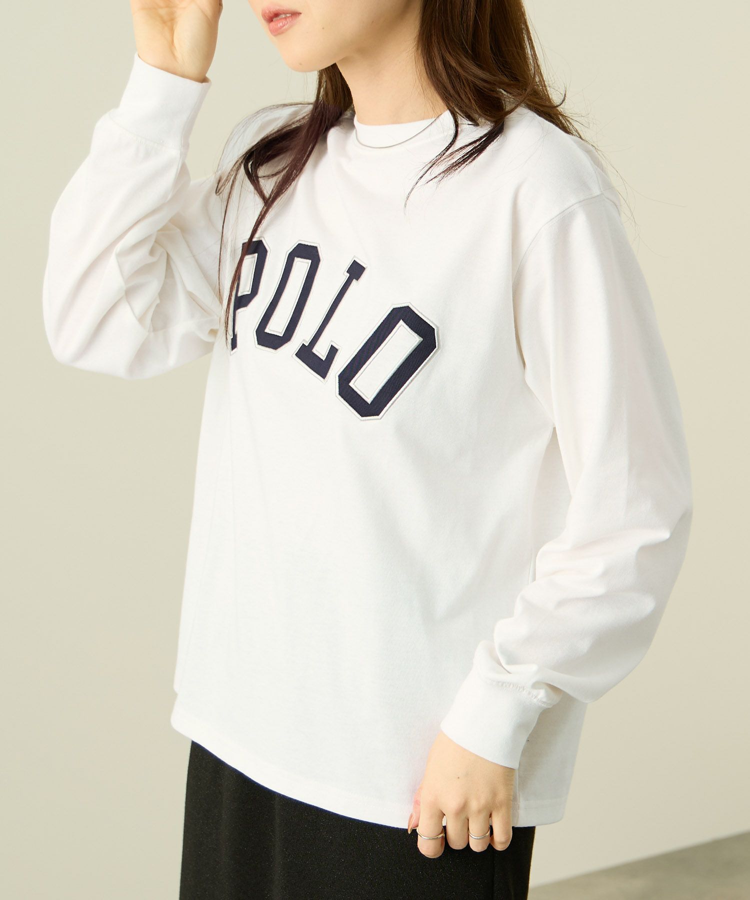  POLO BCS ロゴワッペン長袖Tシャツ レディース メール便 対応商品