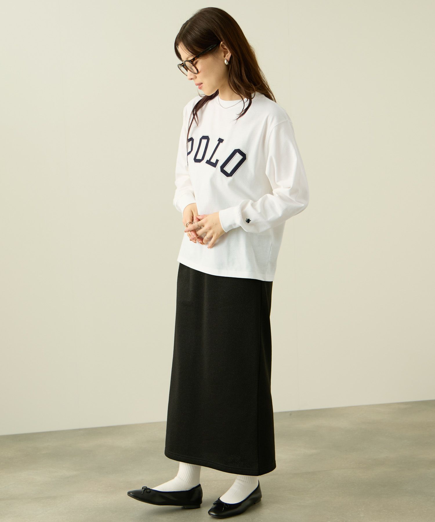  POLO BCS ロゴワッペン長袖Tシャツ レディース メール便 対応商品 POLO BCS ロゴワッペン長袖Tシャツ レディース メール便 対応商品