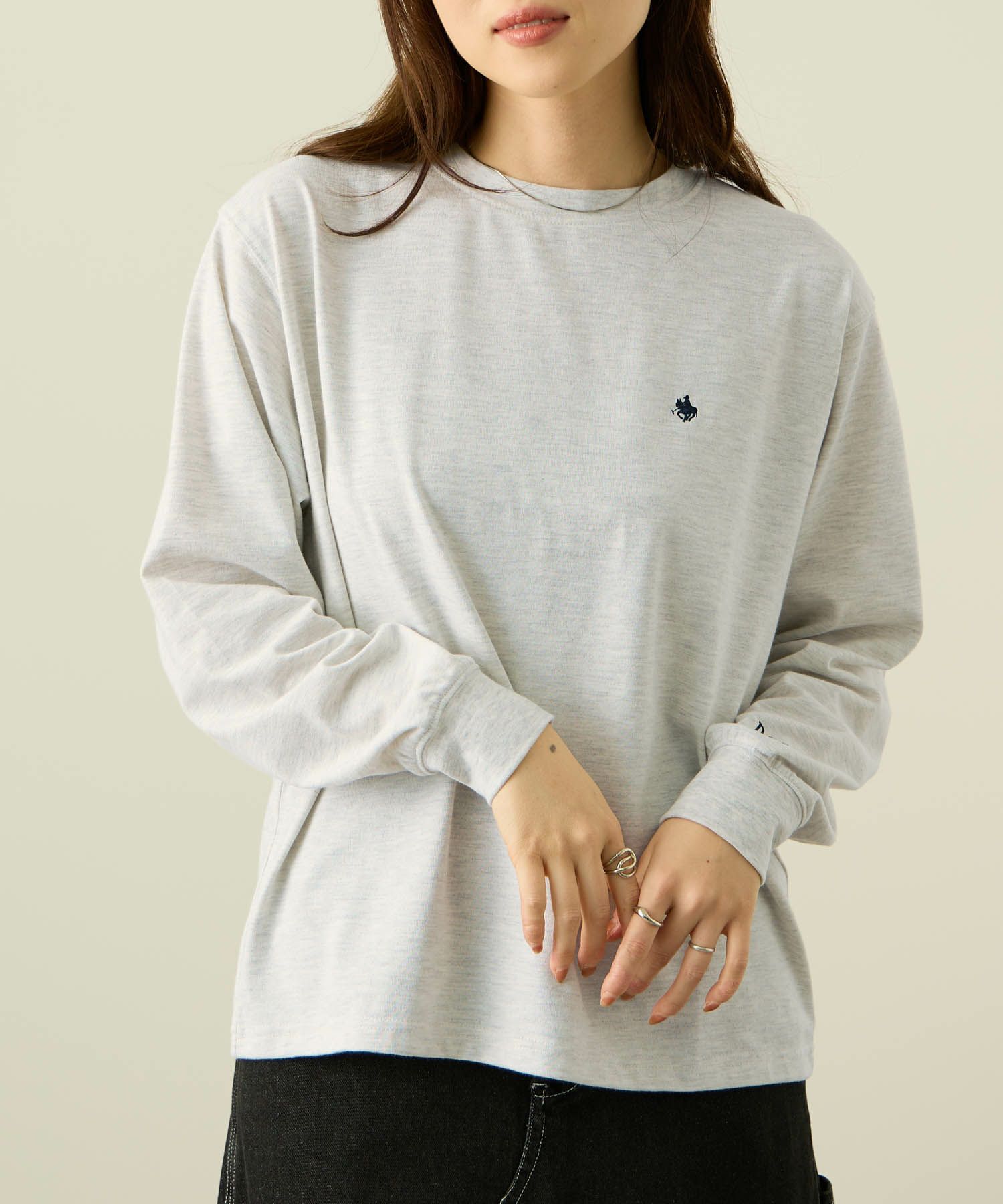 POLO BCS ワンポイント刺繍長袖Tシャツ レディース メール便 対応商品商品画像-8