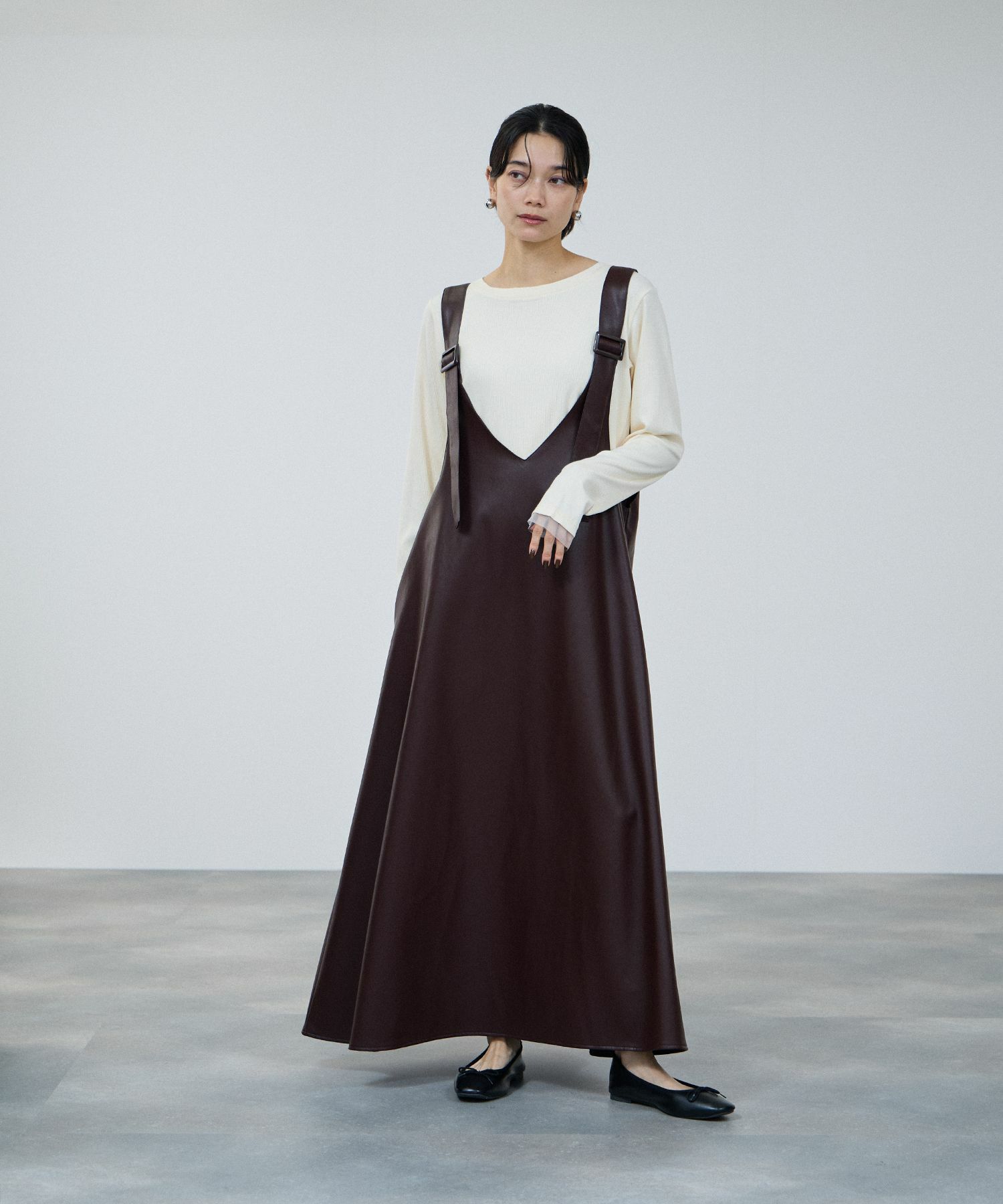 milli de l'air  チュールトリムテレコ長袖Tシャツ レディース メール便 対応商品商品画像-8