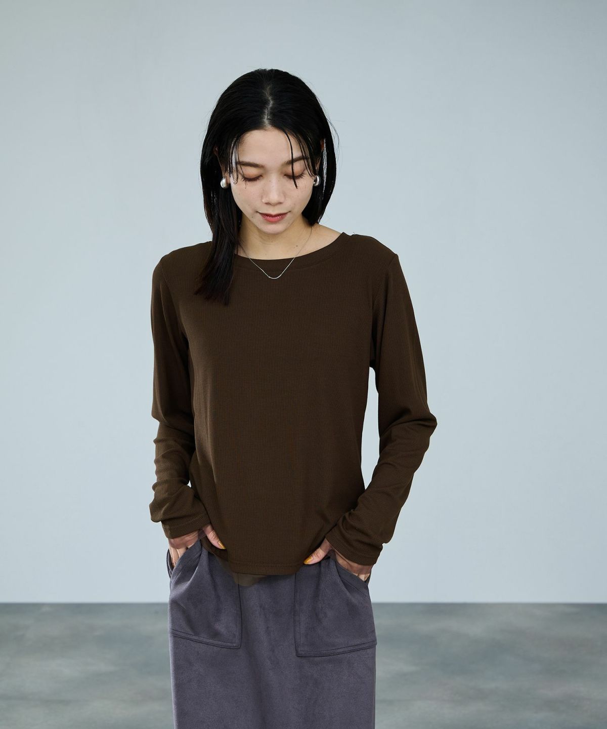 milli de l'air チュールトリムテレコ長袖Tシャツ レディース メール便 対応商品